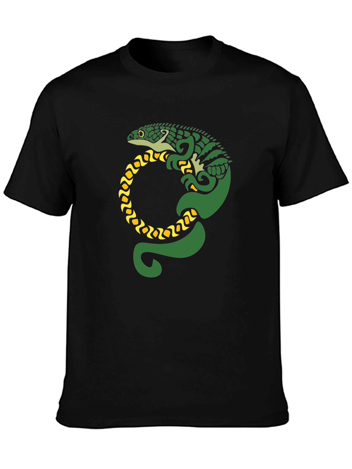 Lizard Graphic Black T-Shirt