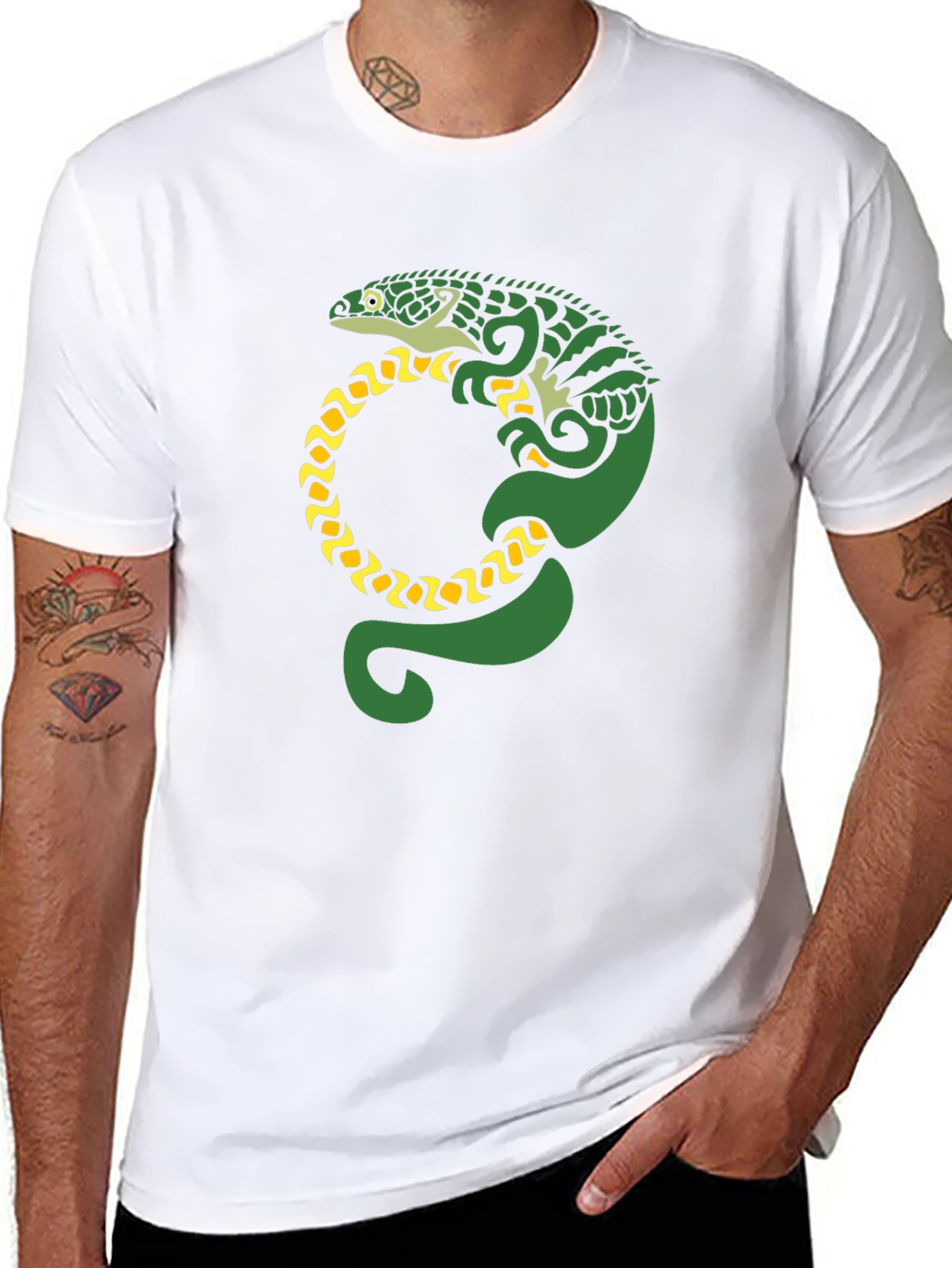 Lizard Graphic Black T-Shirt