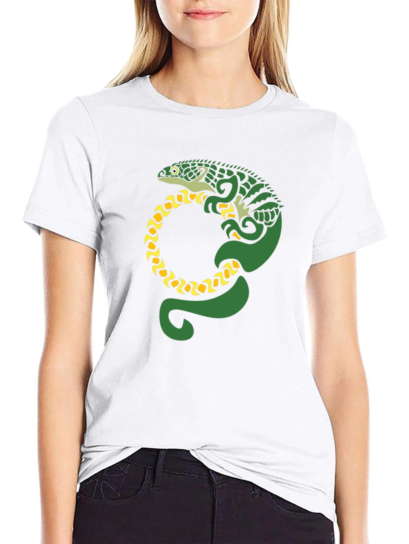 Lizard Graphic Black T-Shirt