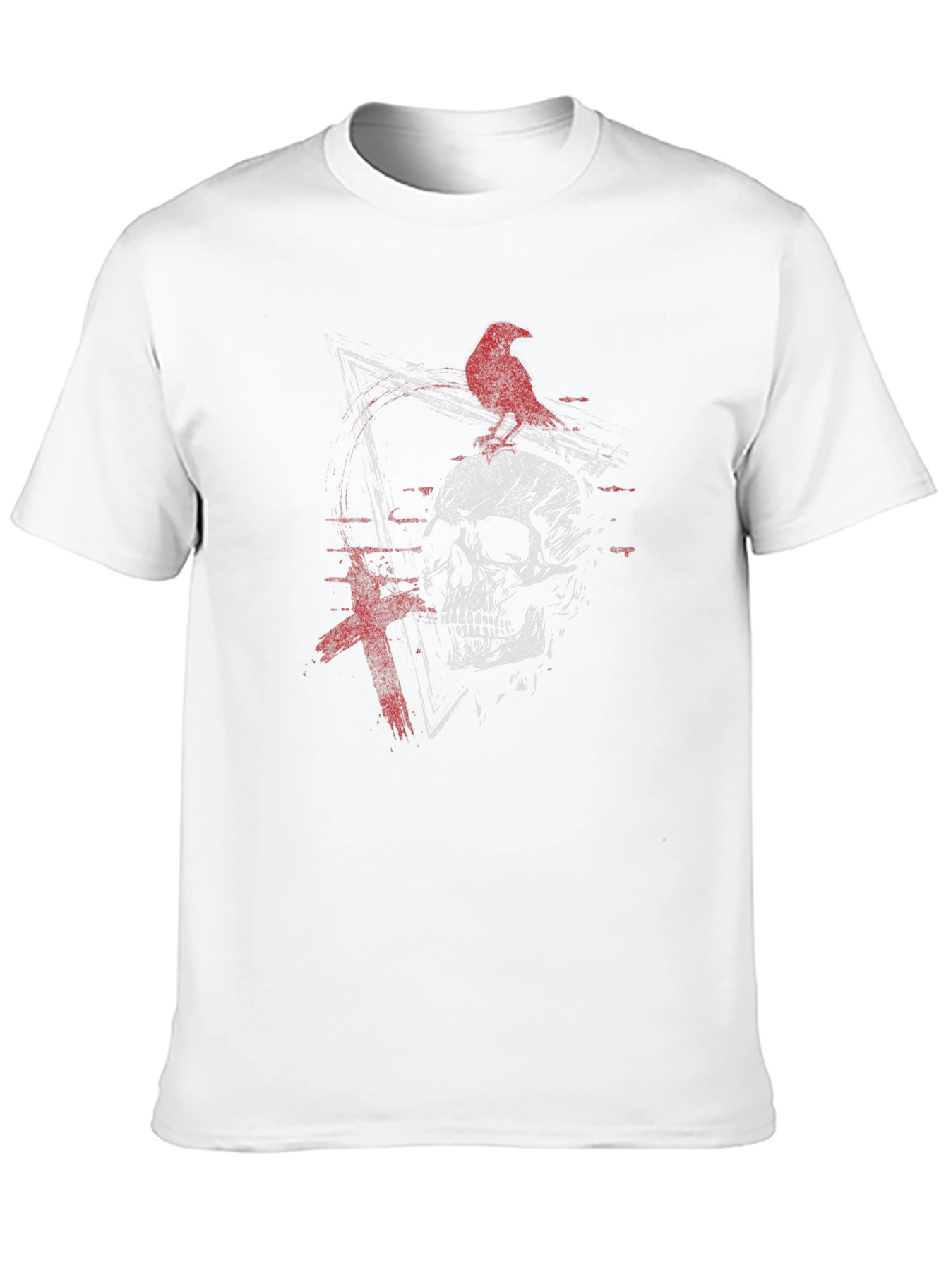 Raven Skull Graphic Tee - Edgy Design