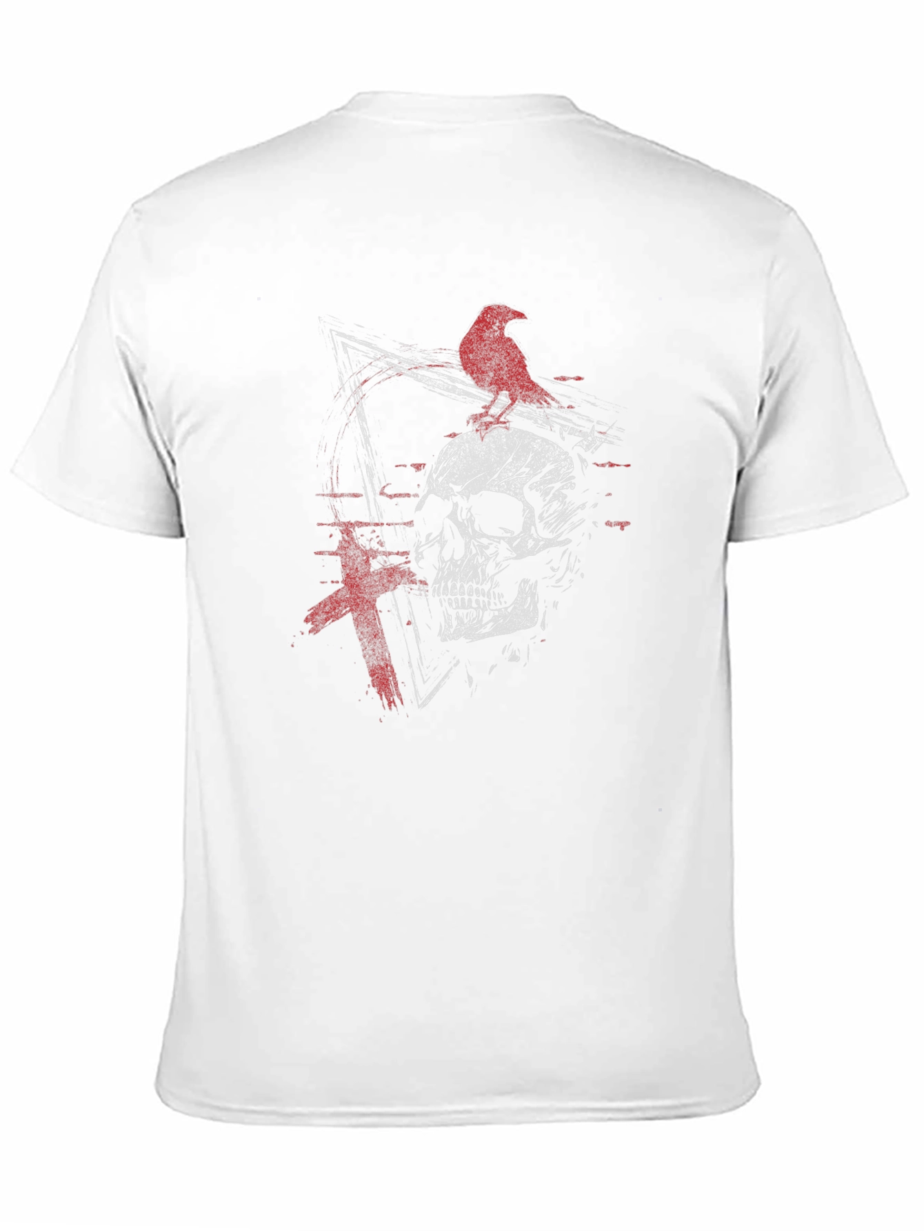 Raven Skull Graphic Tee - Edgy Design