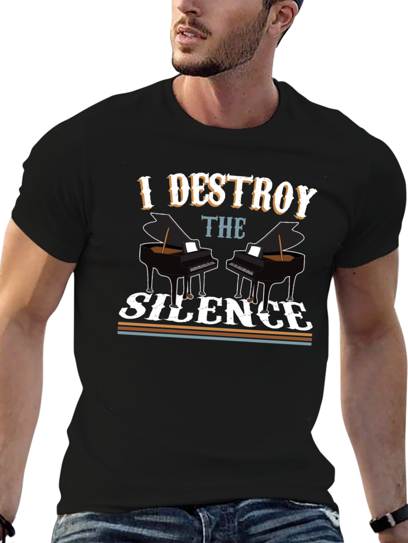 I Destroy The Silence Piano T-Shirt