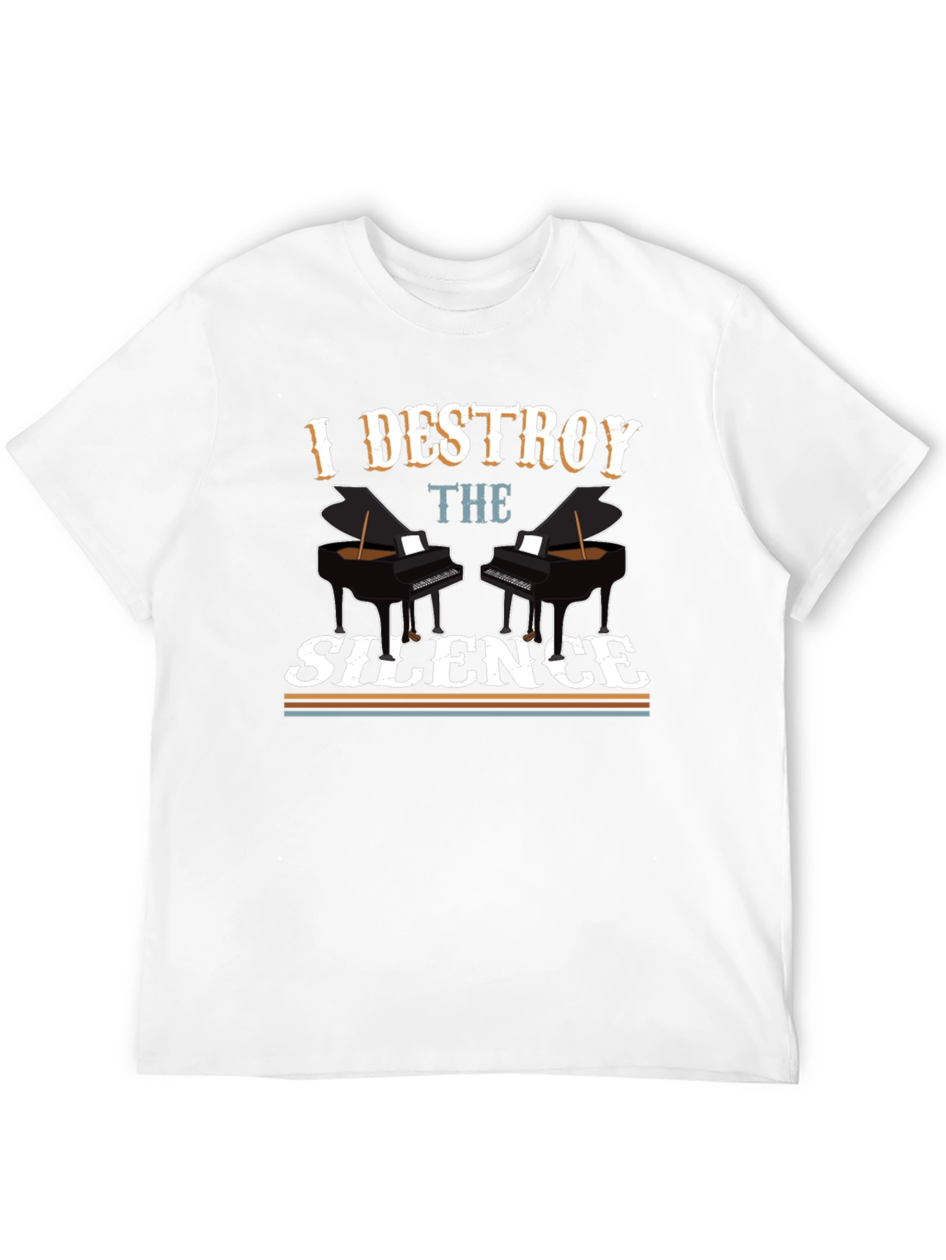 I Destroy The Silence Piano T-Shirt