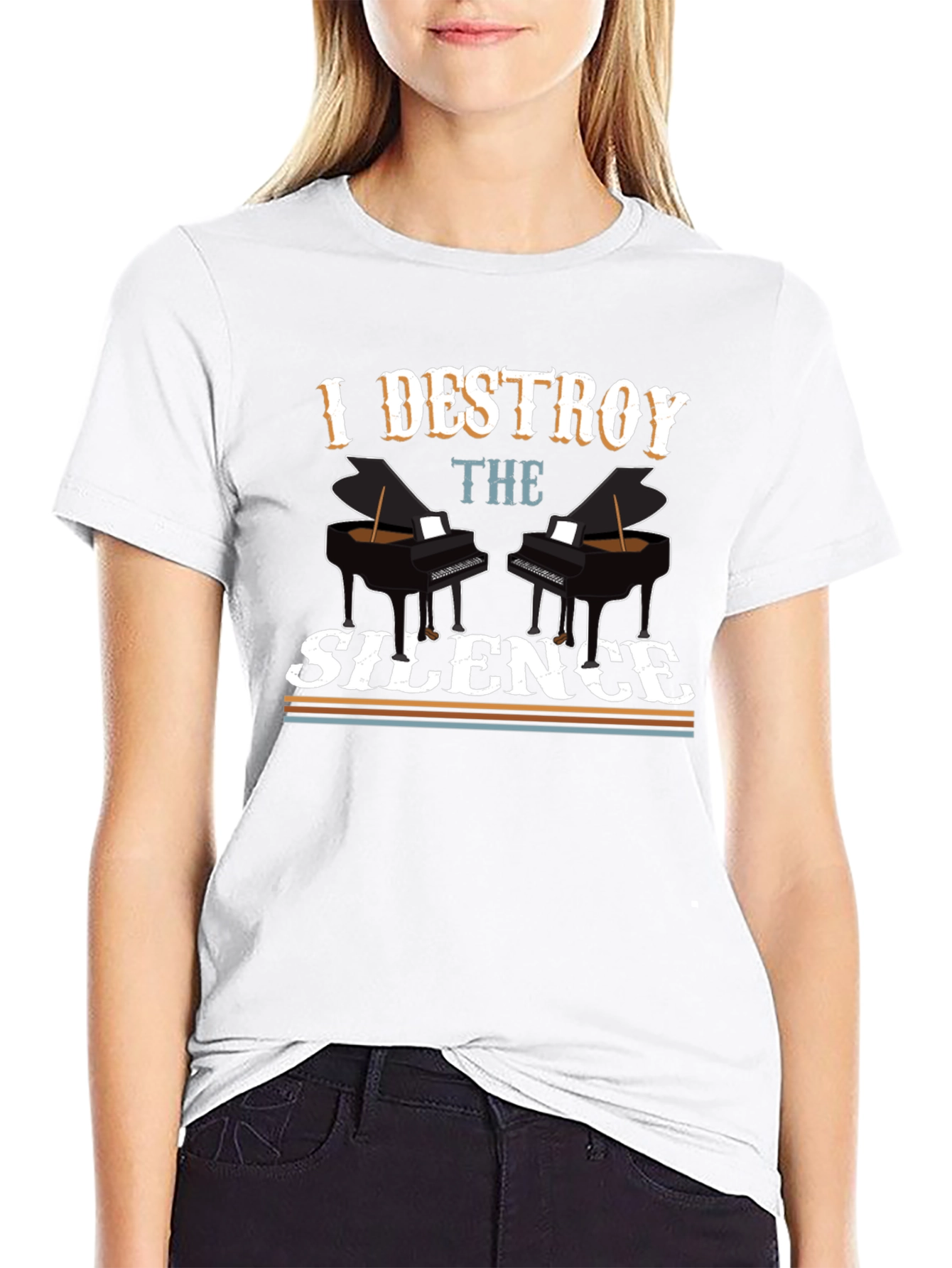 I Destroy The Silence Piano T-Shirt