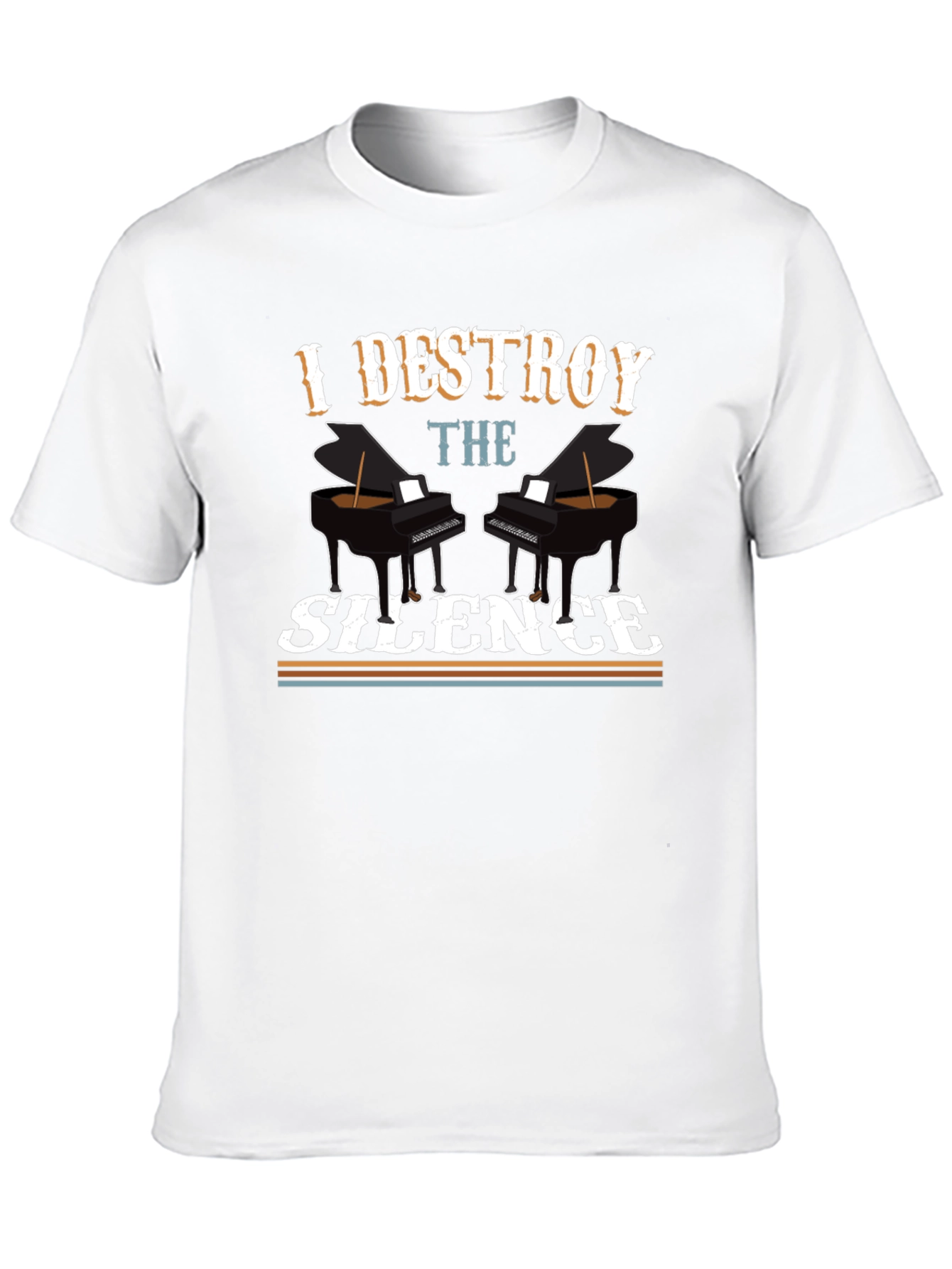 I Destroy The Silence Piano T-Shirt