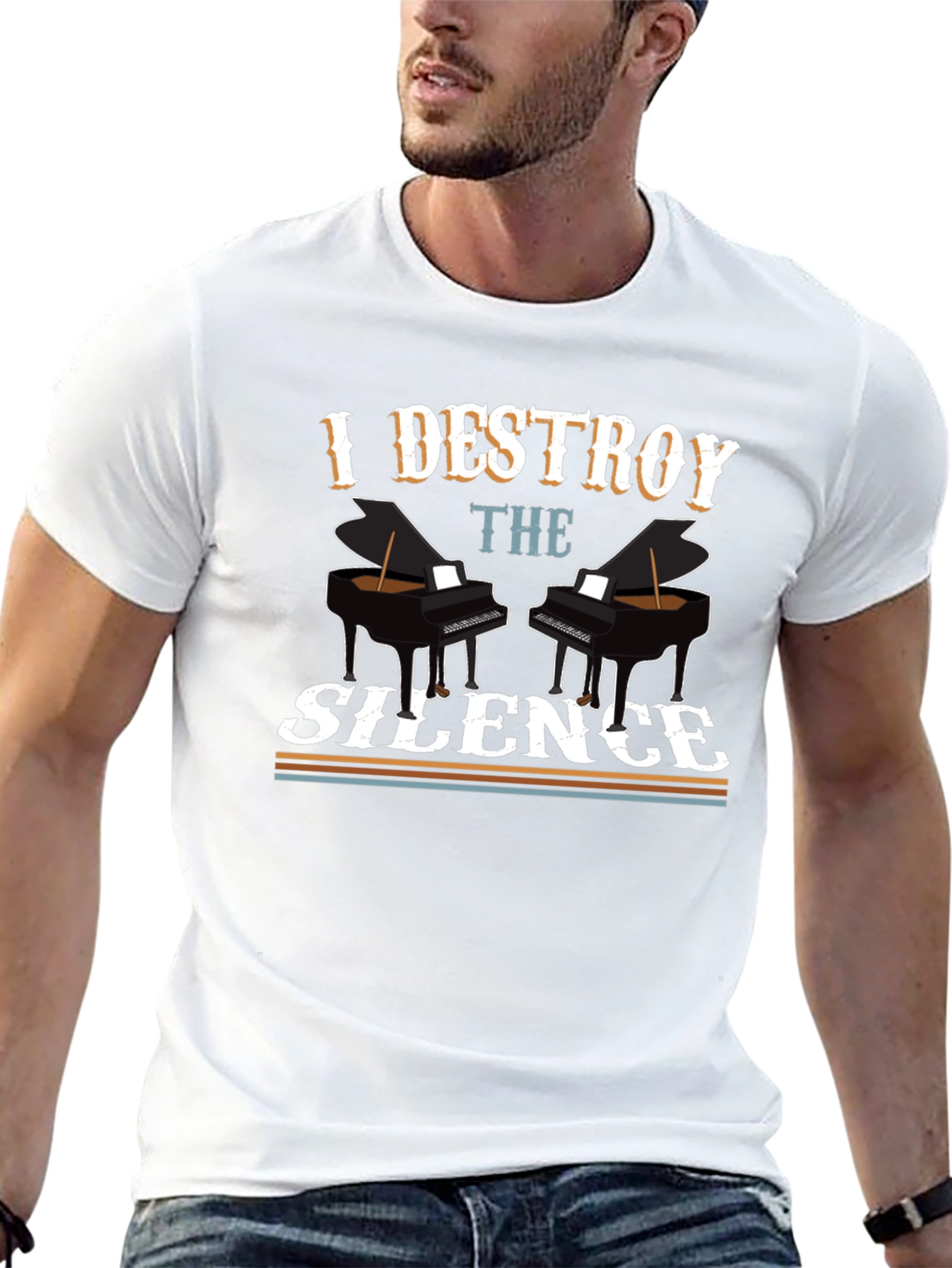 I Destroy The Silence Piano T-Shirt