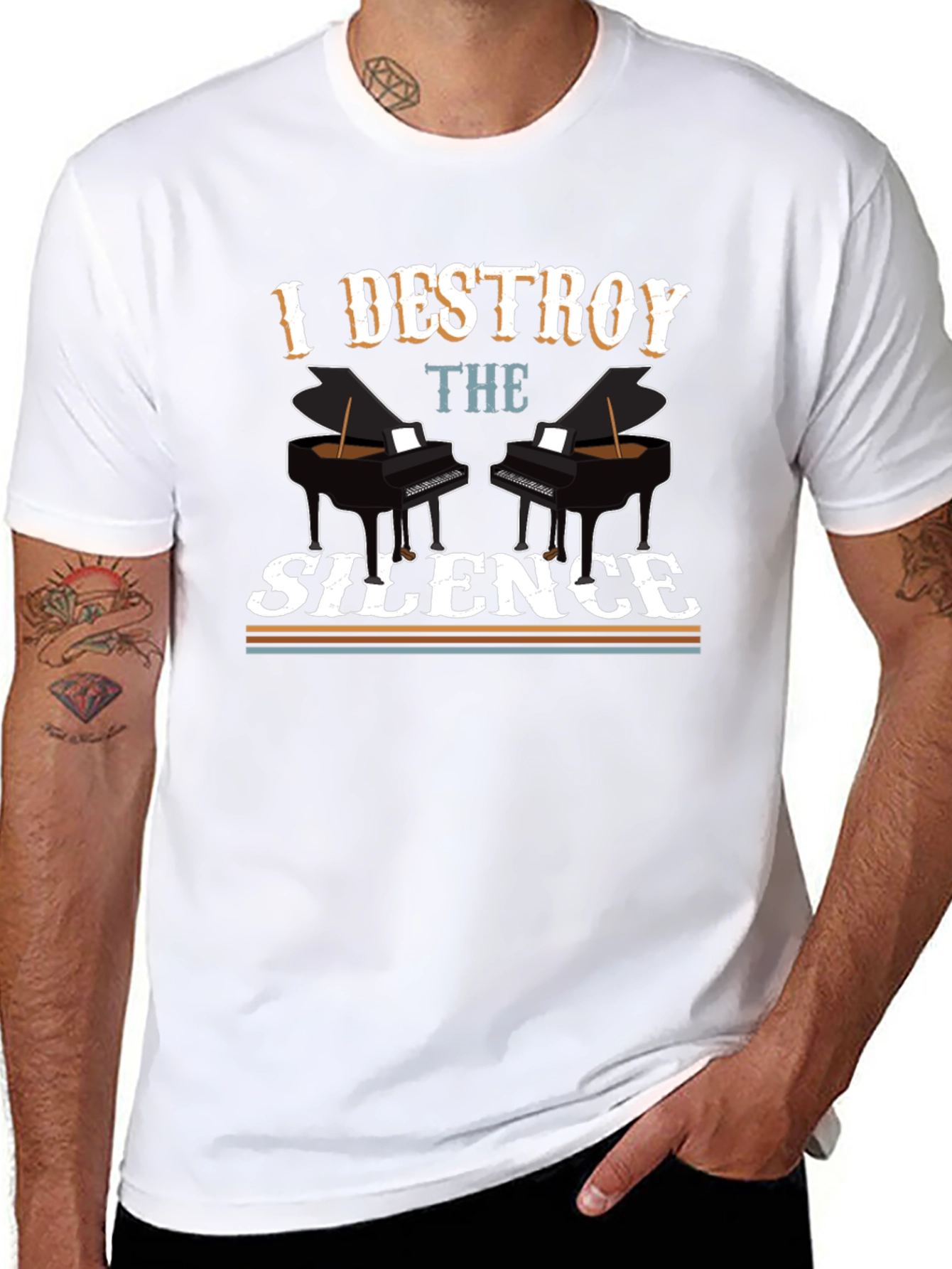 I Destroy The Silence Piano T-Shirt