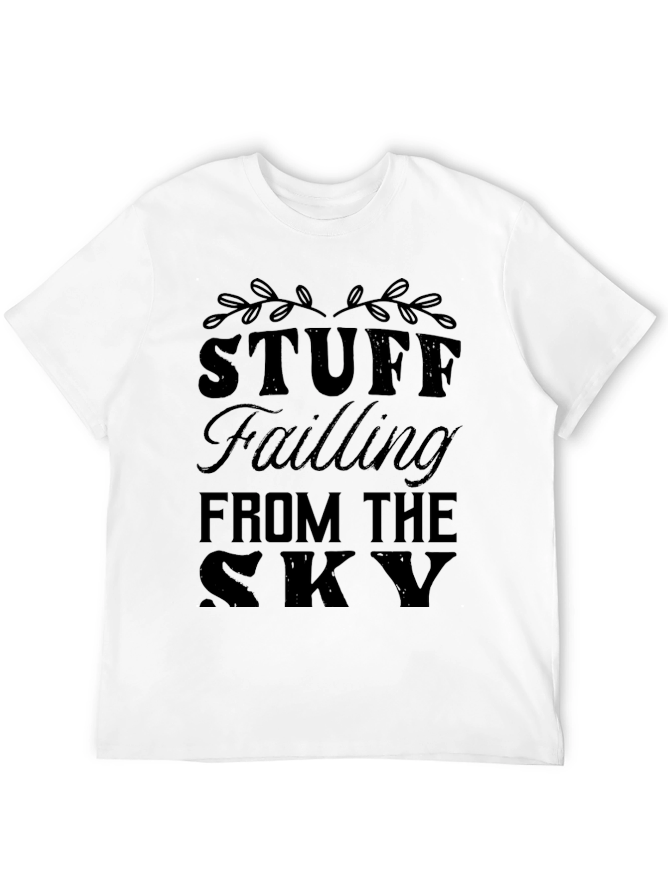 Stuff Falling From The Sky Black Graphic T-Shirt