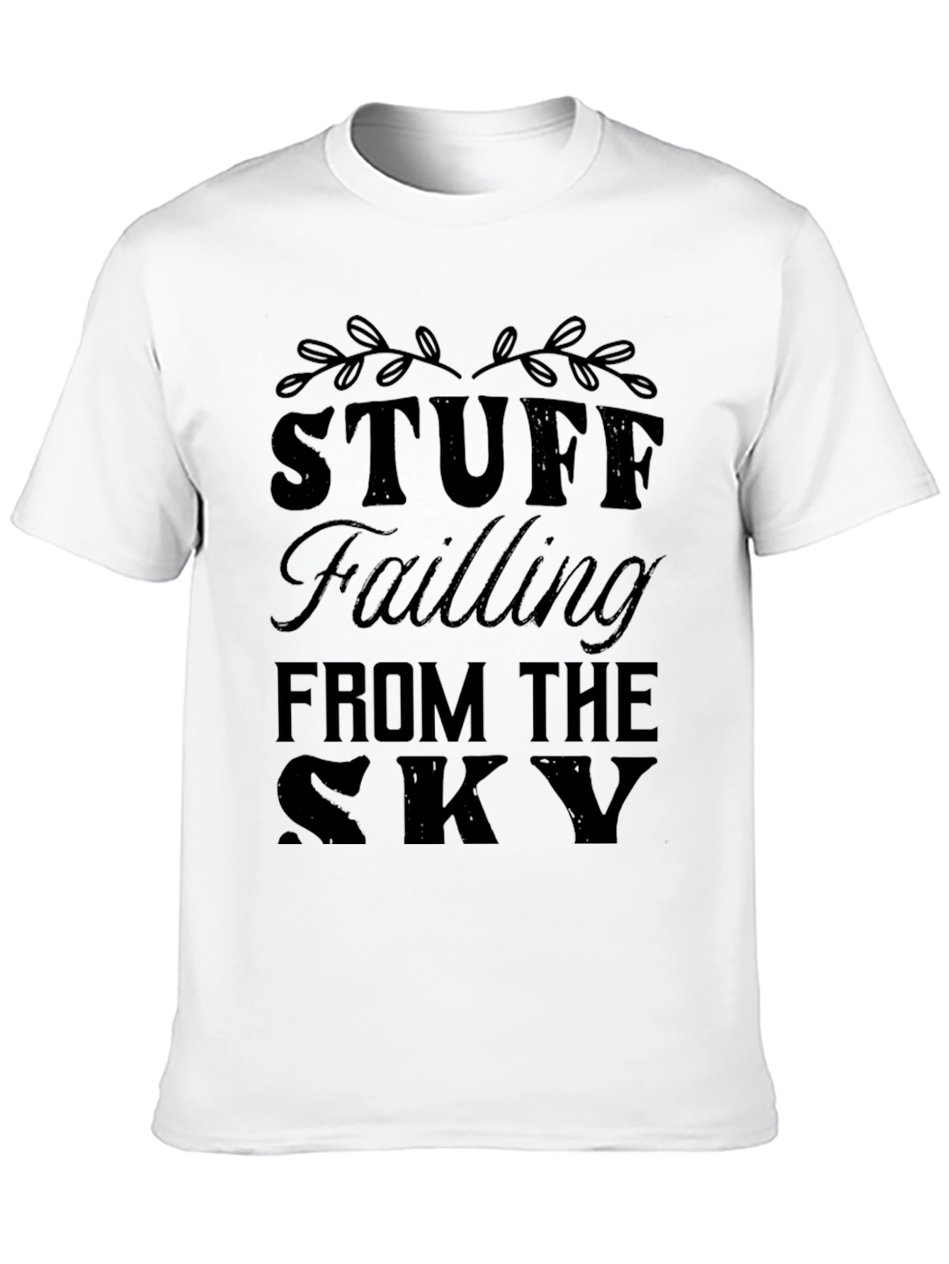 Stuff Falling From The Sky Black Graphic T-Shirt