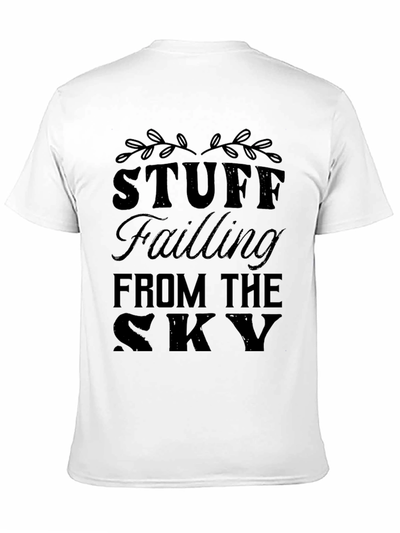 Stuff Falling From The Sky Black Graphic T-Shirt