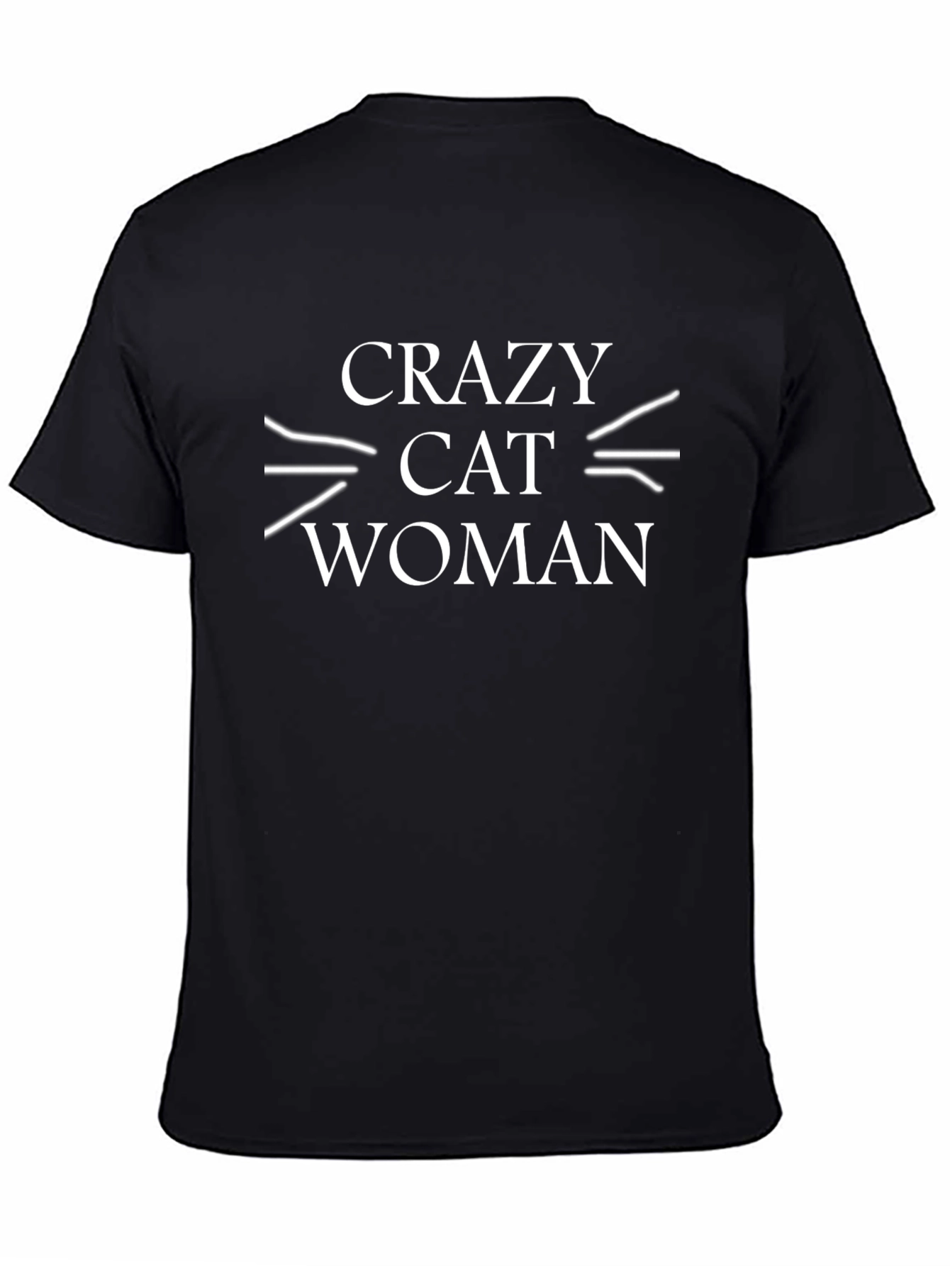 Crazy Cat Woman T-Shirt - Black