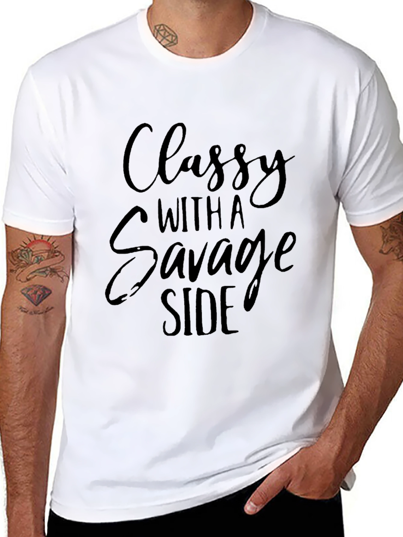 Classy With A Savage Side Black T-Shirt