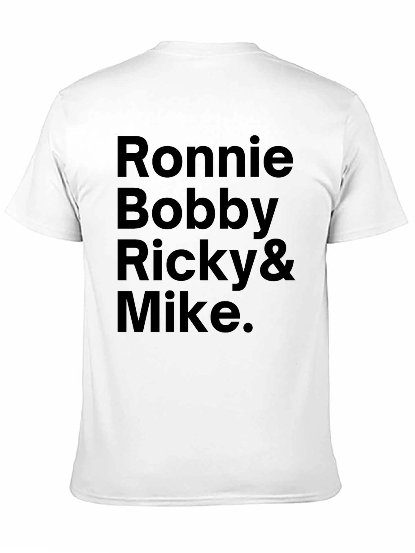 Ronnie Bobby Ricky Mike Mens Black Graphic Tee