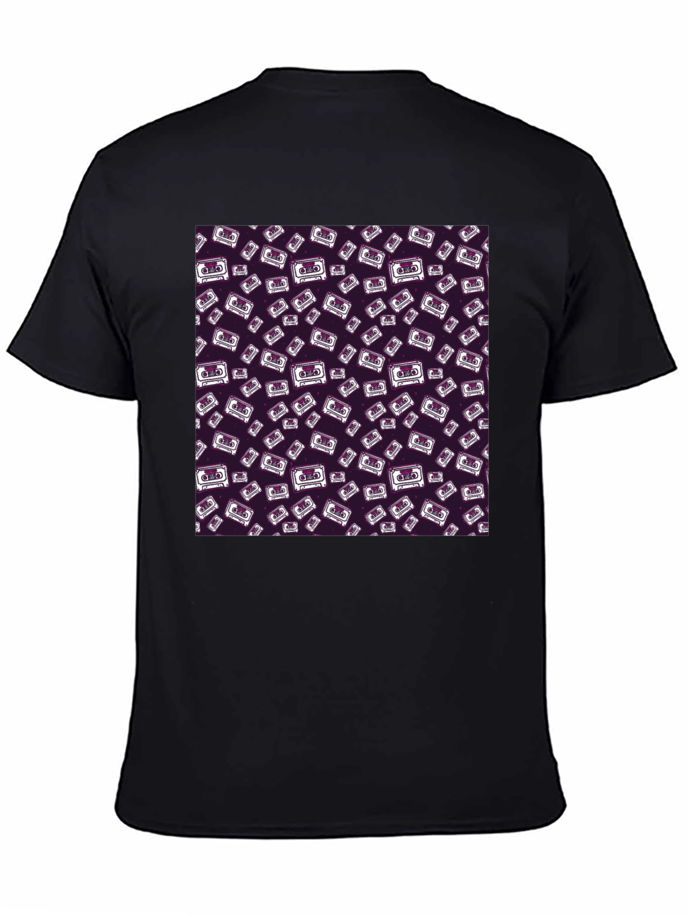 Retro Cassette Pattern T-Shirt