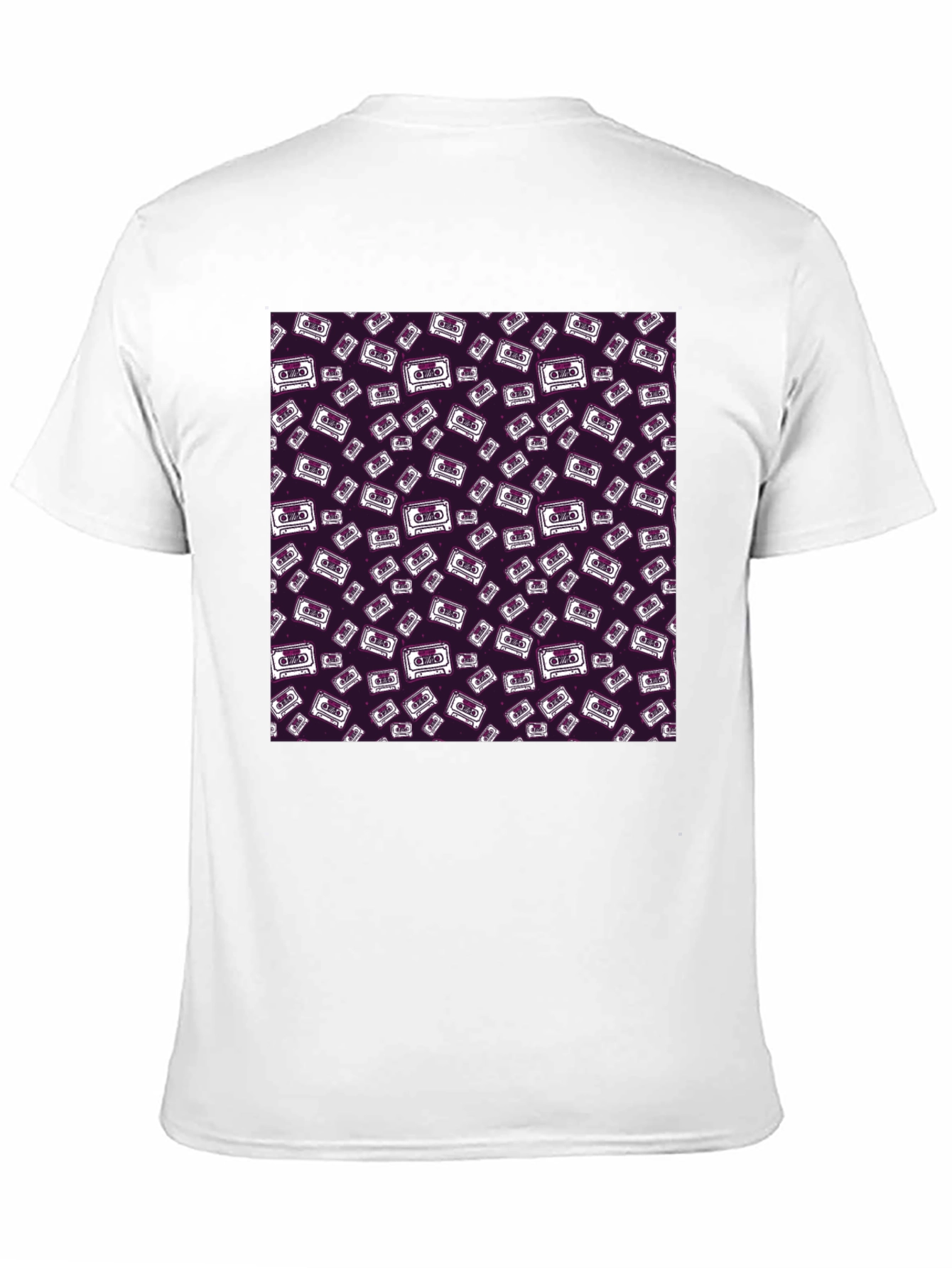 Retro Cassette Pattern T-Shirt