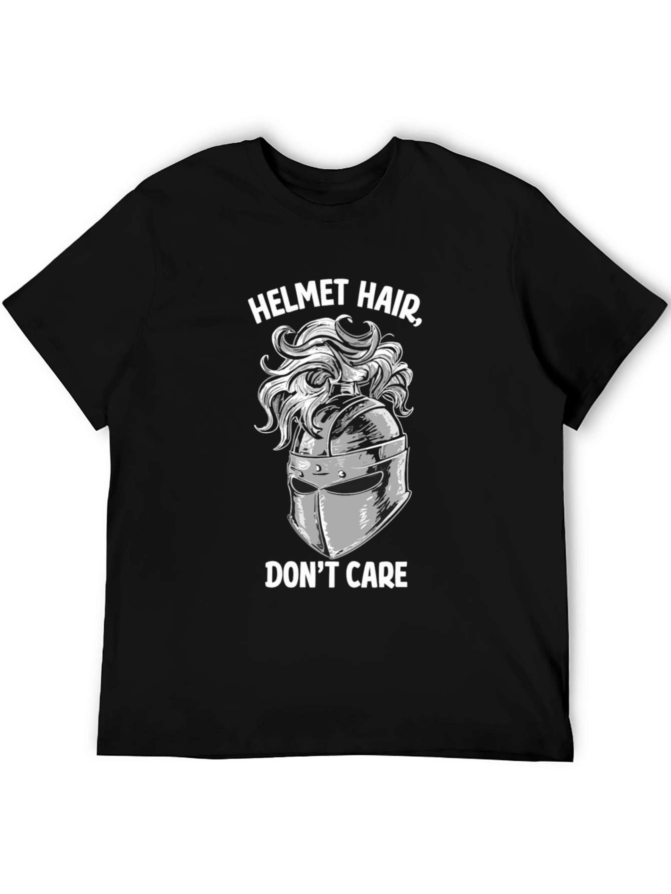 Helmet Hair Dont Care T-Shirt