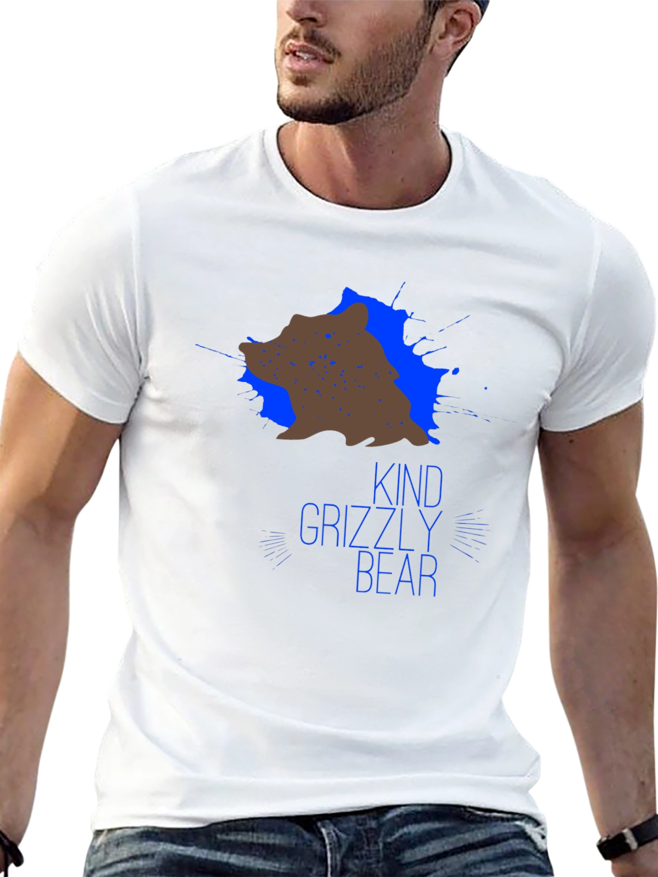 Kind Grizzly Bear T-Shirt - Unique Graphic Tee