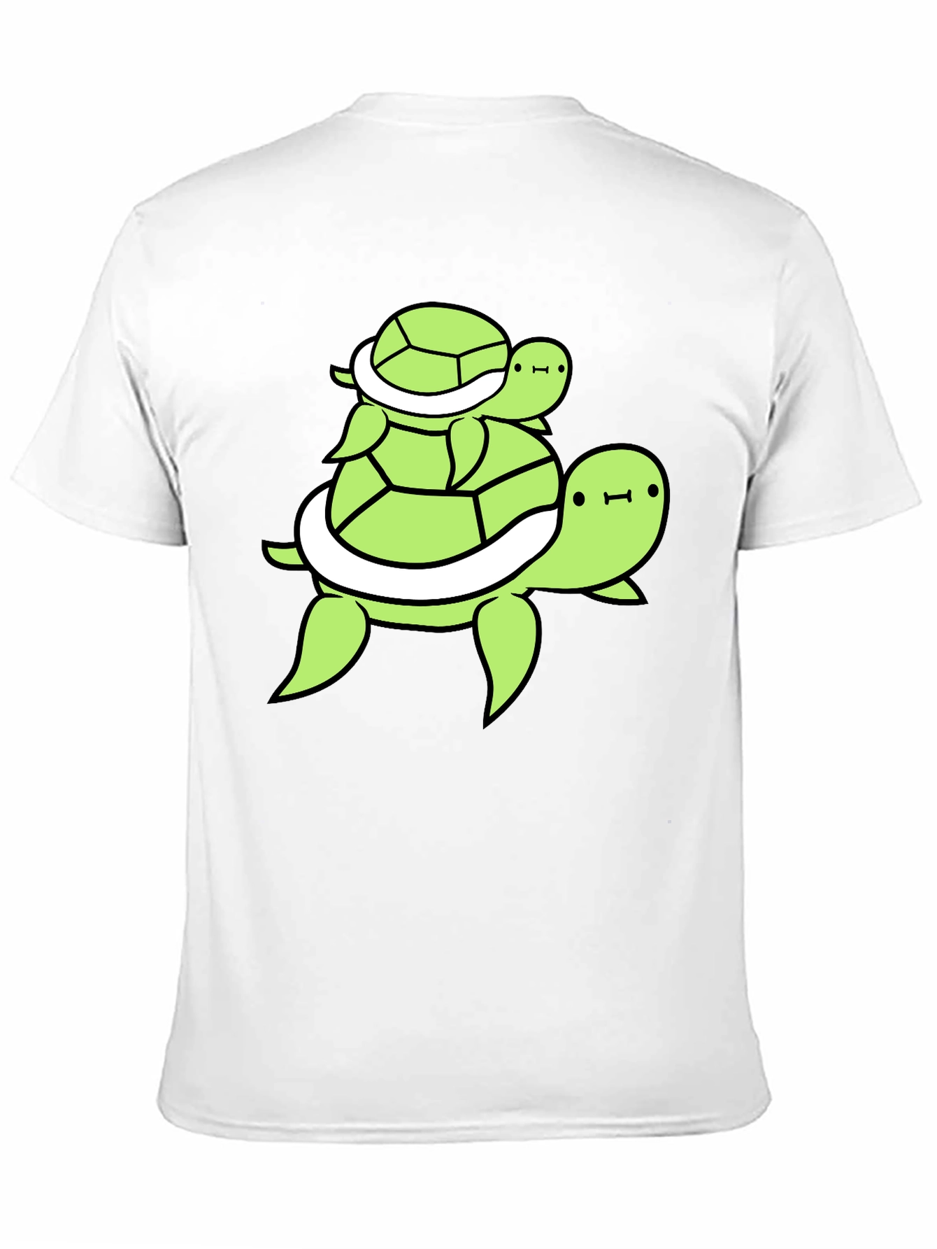 Stacked Turtle Graphic Tee - Black