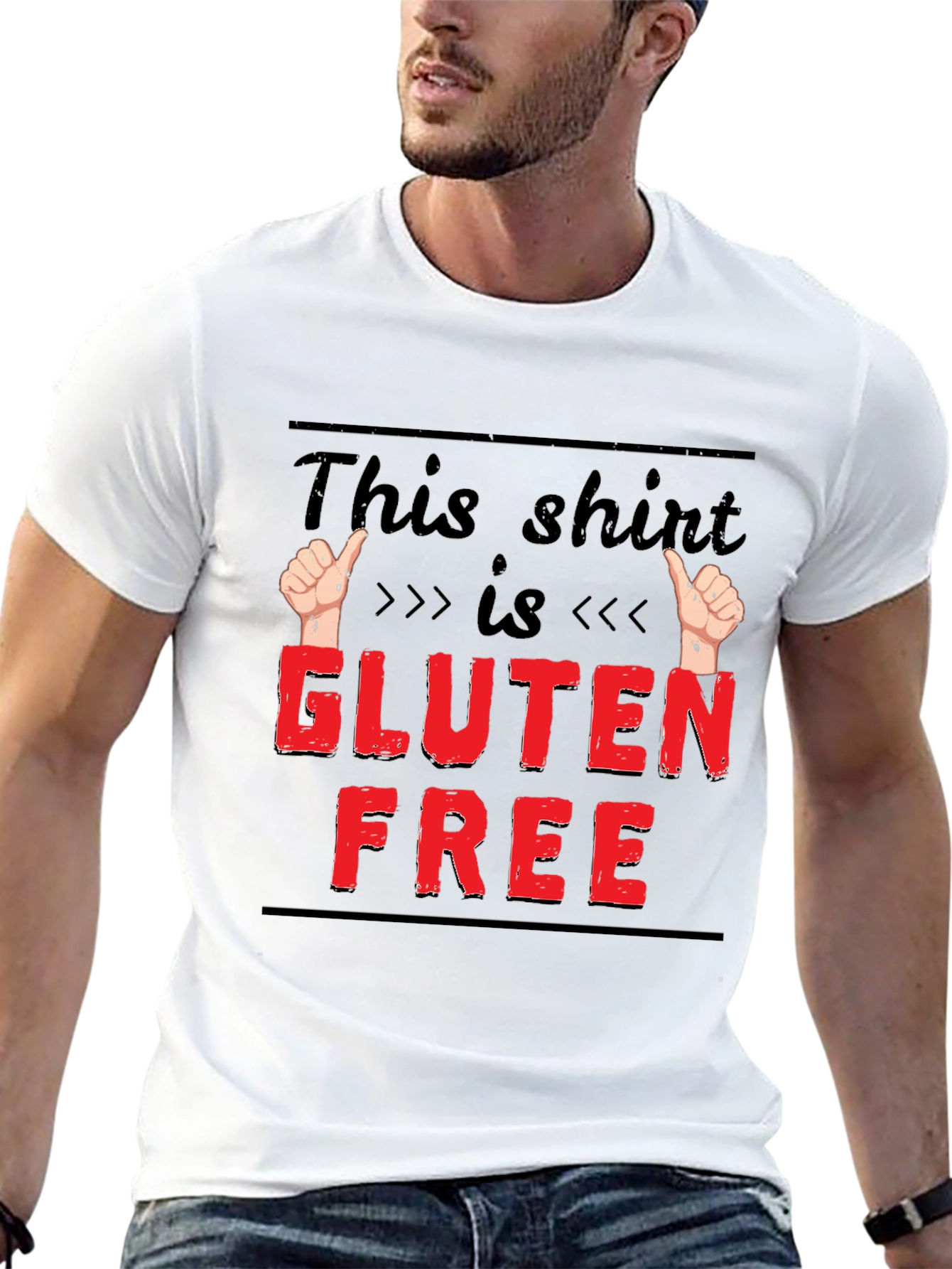 Gluten Free Funny T-Shirt Novelty Tee for Foodies