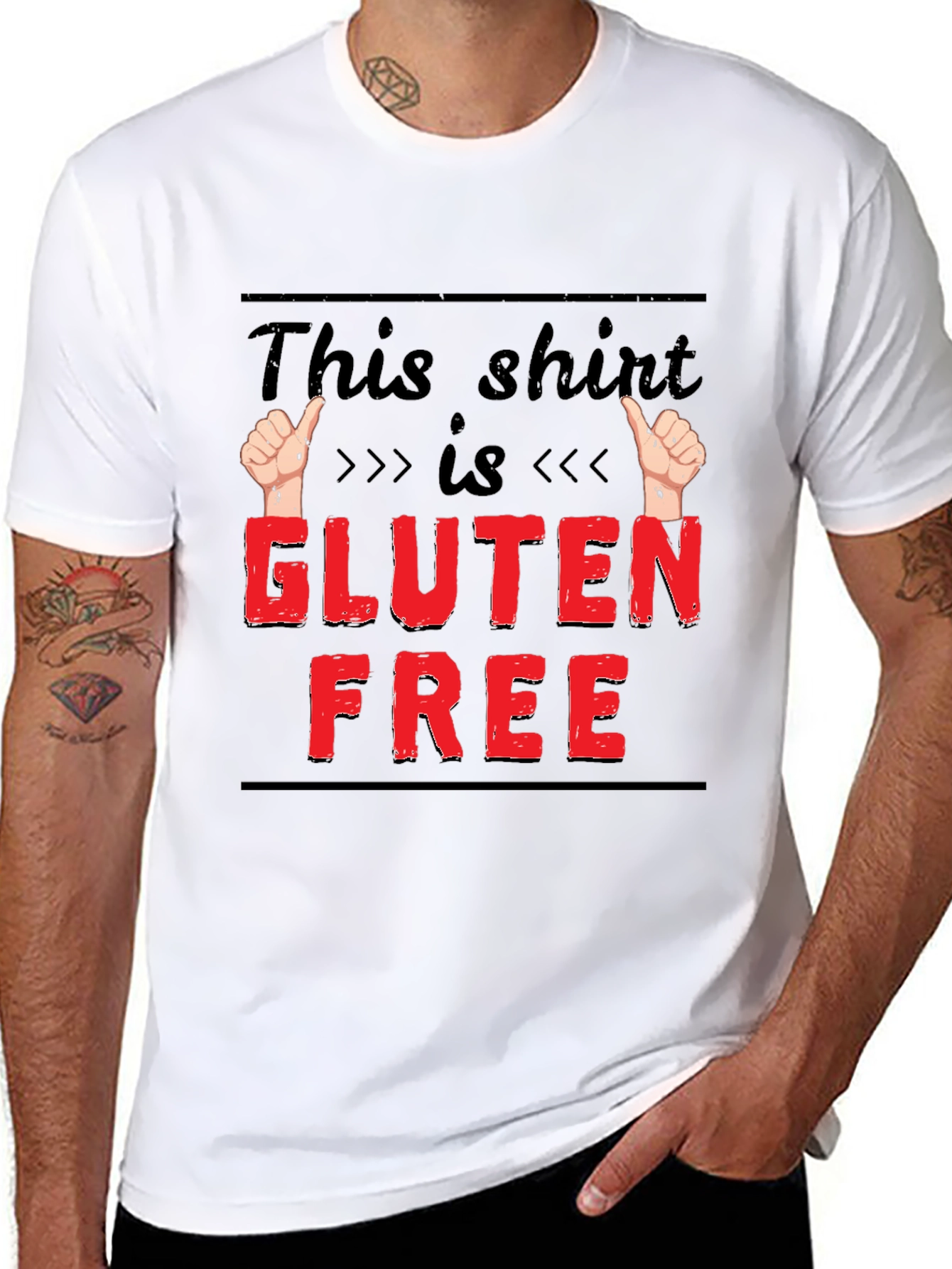 Gluten Free Funny T-Shirt Novelty Tee for Foodies