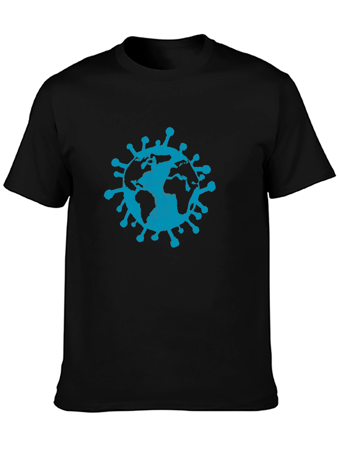 Earth Virus Graphic Tee - Black Short Sleeve