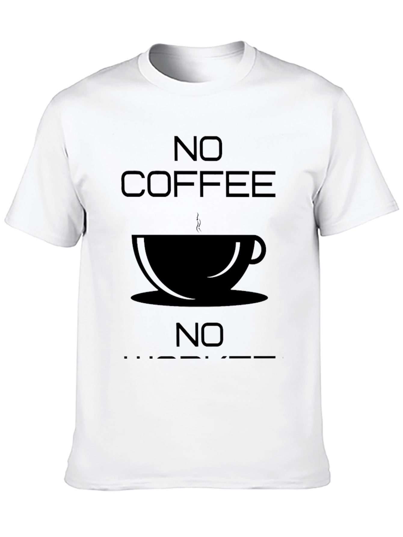 No Coffee No Hustle Black Graphic T-Shirt