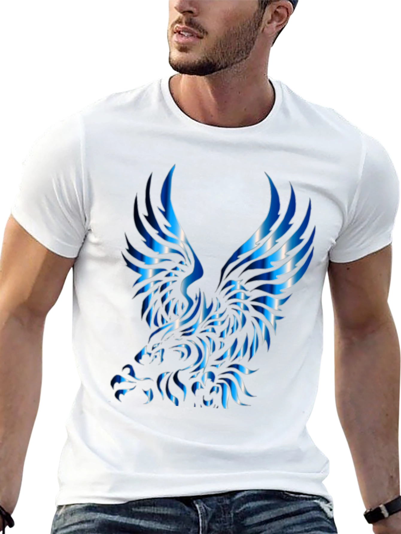 Bold Eagle Graphic Tee - Black
