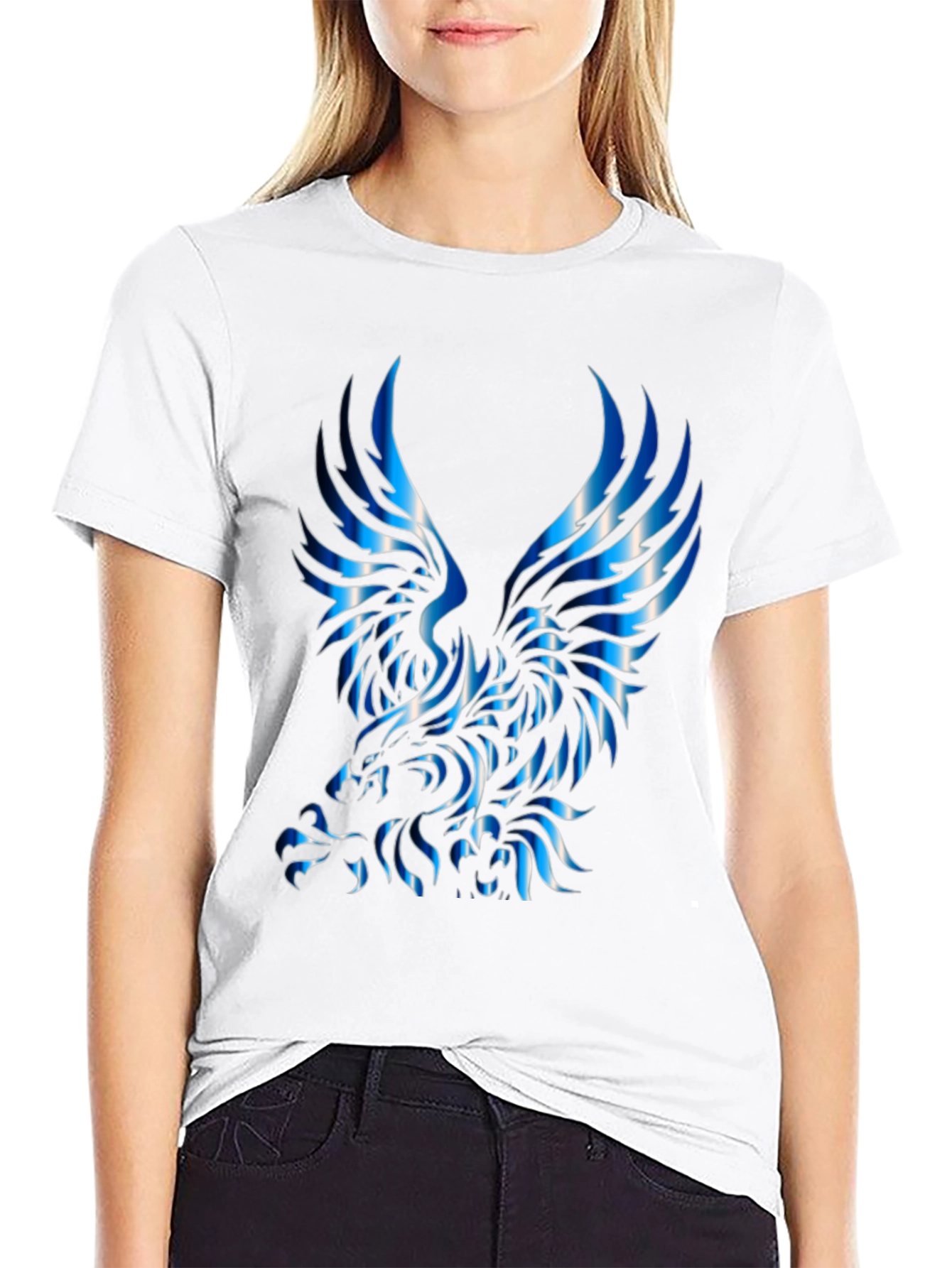 Bold Eagle Graphic Tee - Black