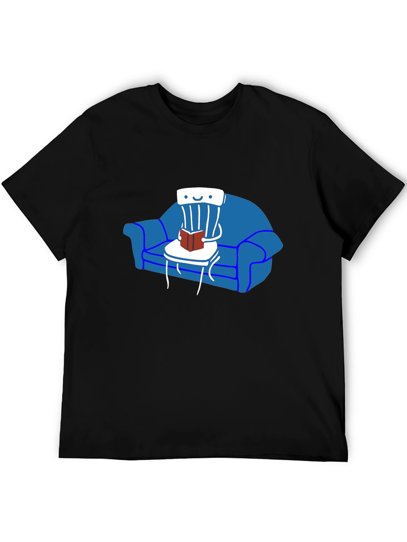 Chair Reading on Sofa T-Shirt - Unique Graphic Tee