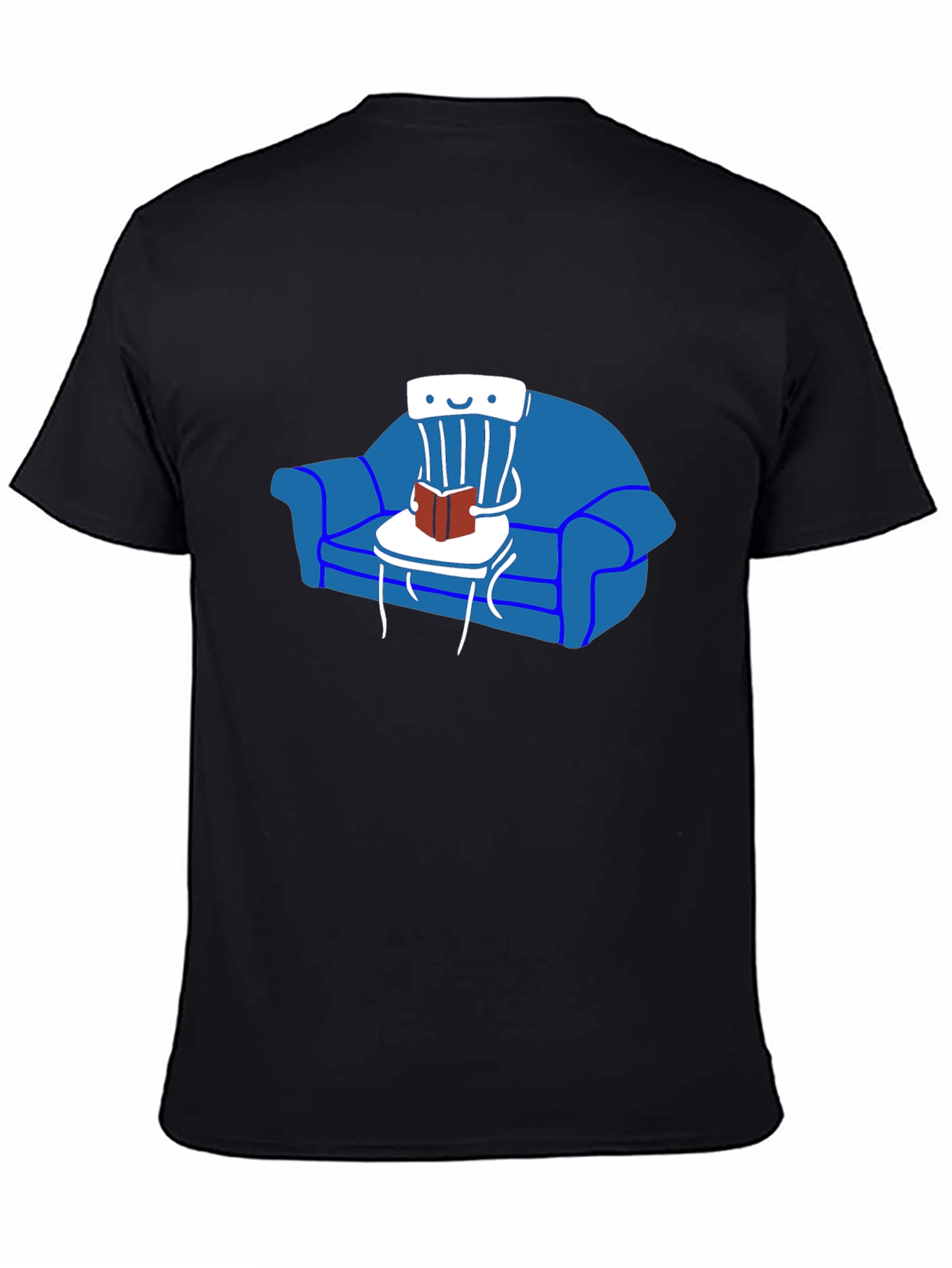 Chair Reading on Sofa T-Shirt - Unique Graphic Tee