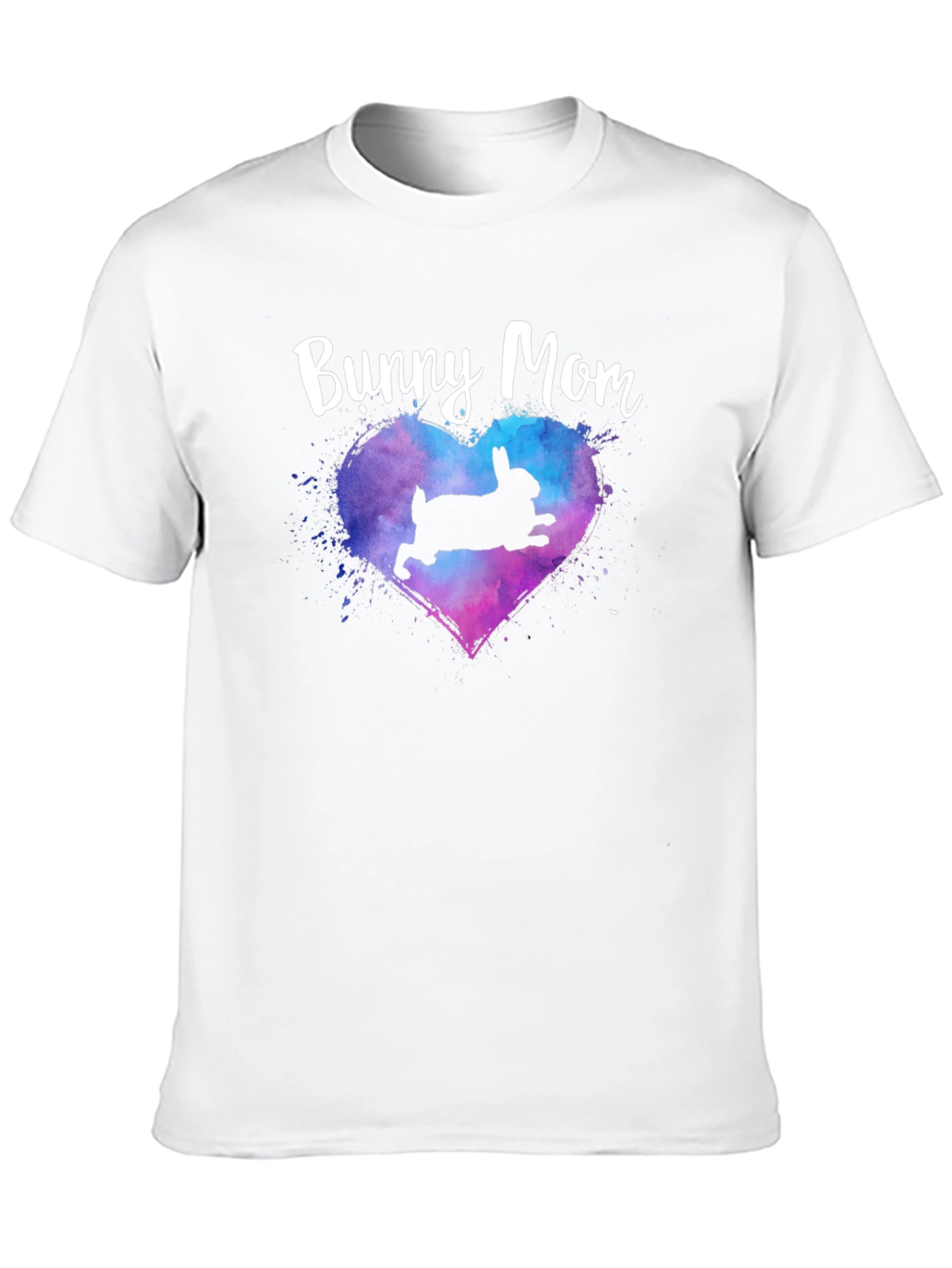 Bunny Mom T-Shirt - Cute Rabbit Heart Design