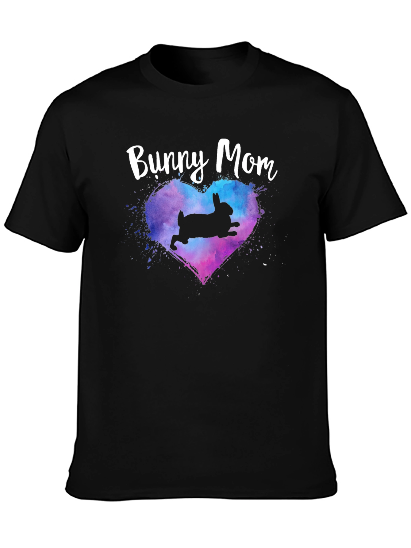 Bunny Mom T-Shirt - Cute Rabbit Heart Design