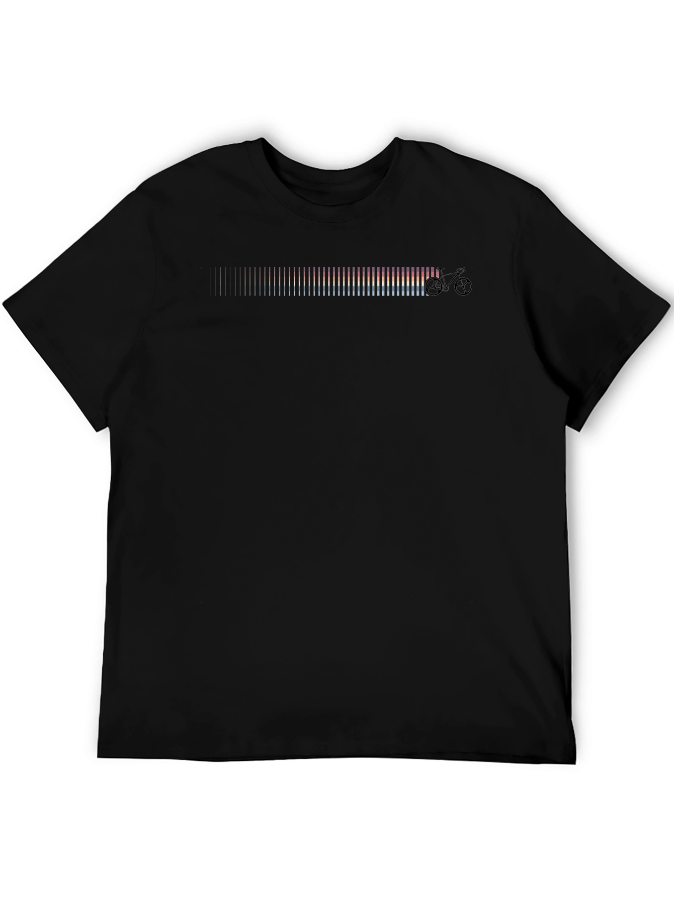 Ride the Spectrum: Black Bike Graphic Tee