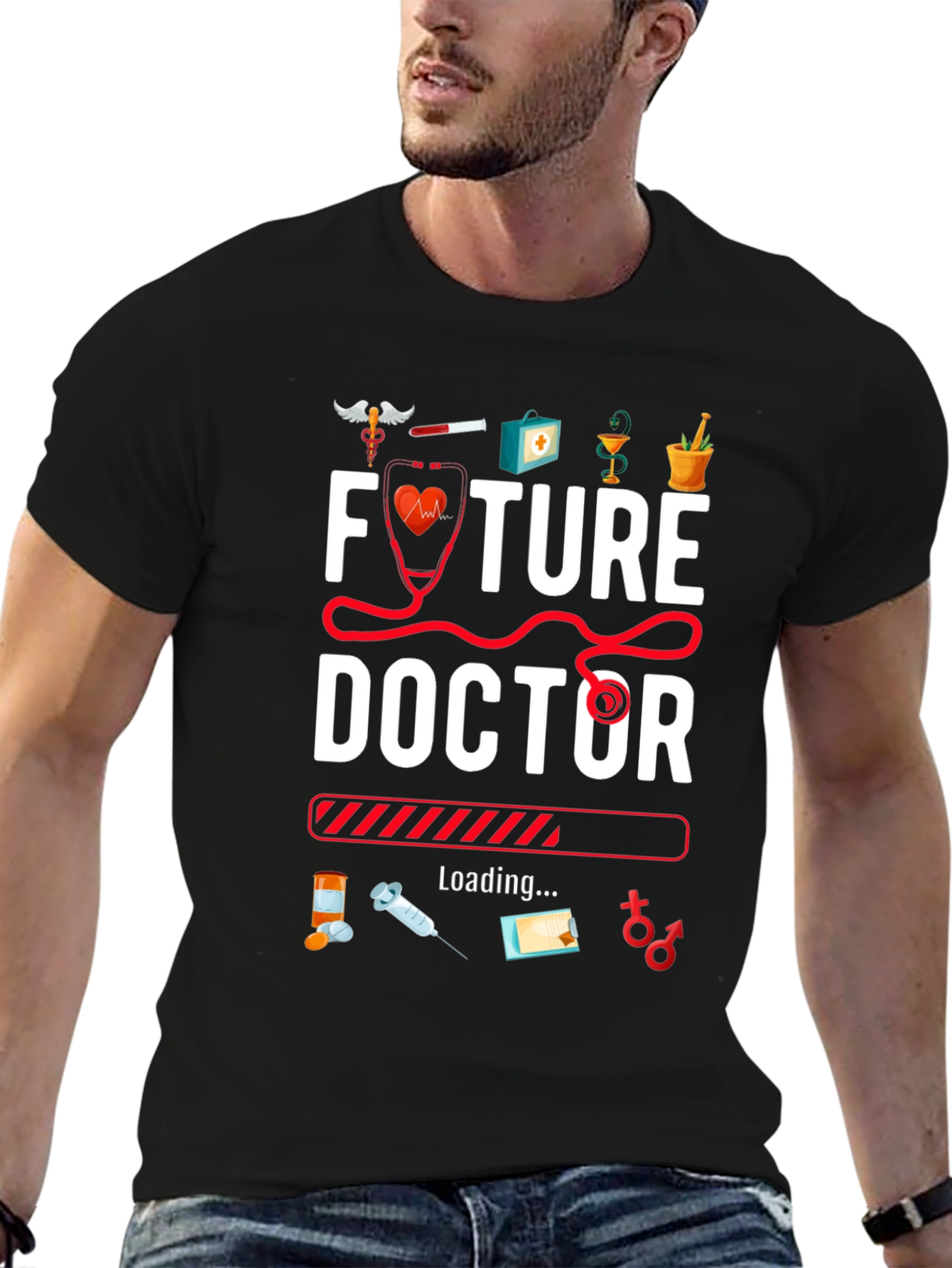 Future Doctor Loading Graphic T-Shirt