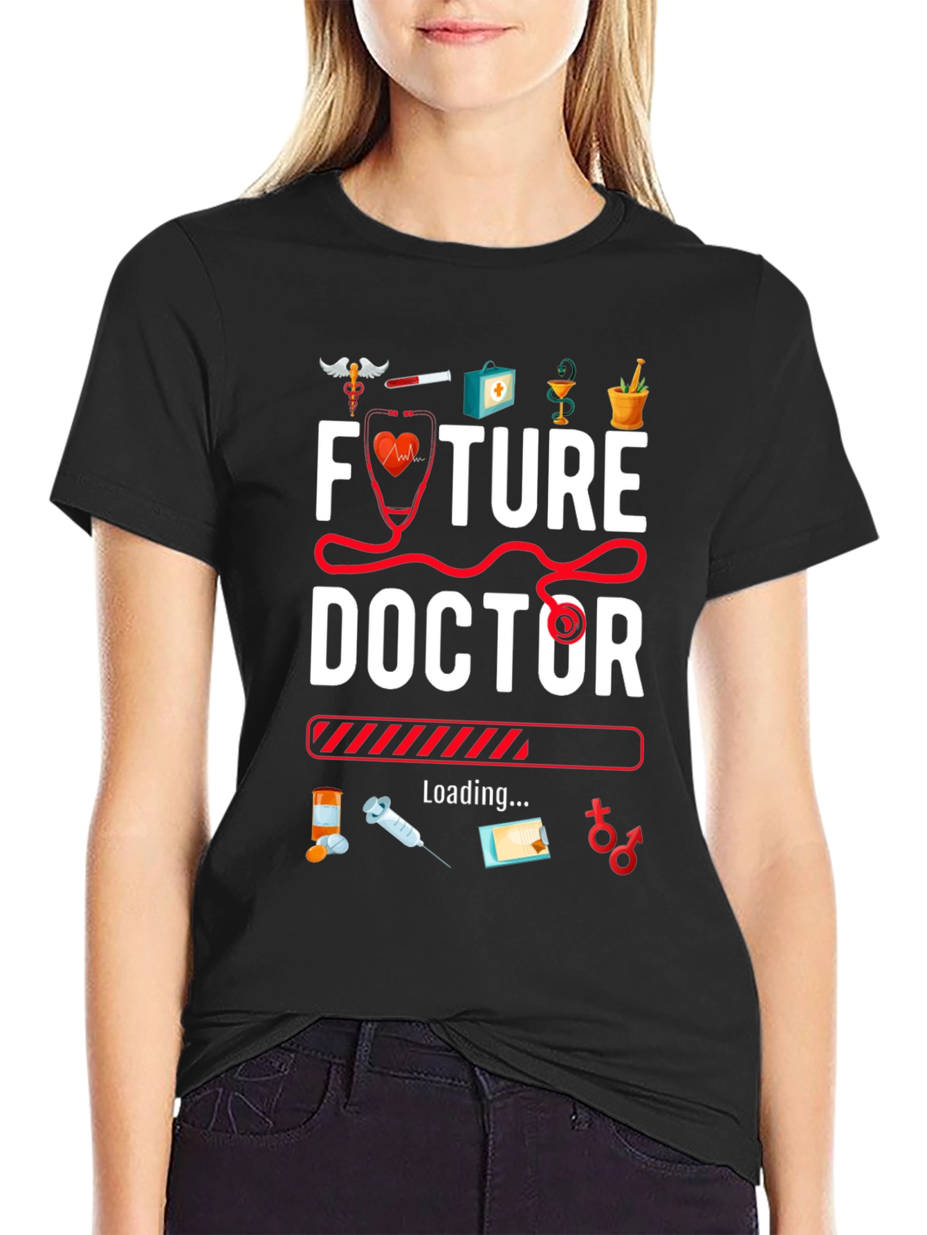 Future Doctor Loading Graphic T-Shirt