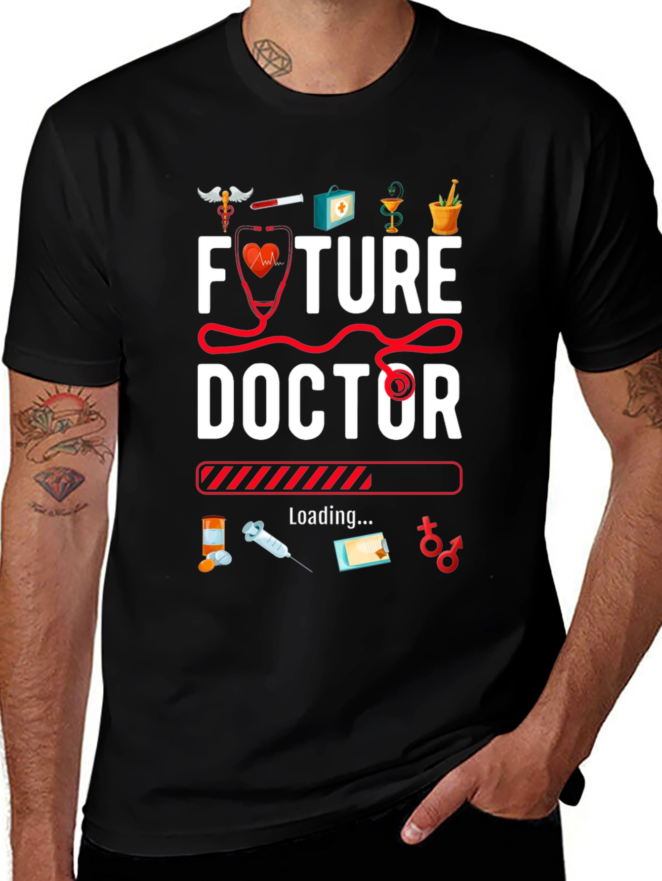 Future Doctor Loading Graphic T-Shirt