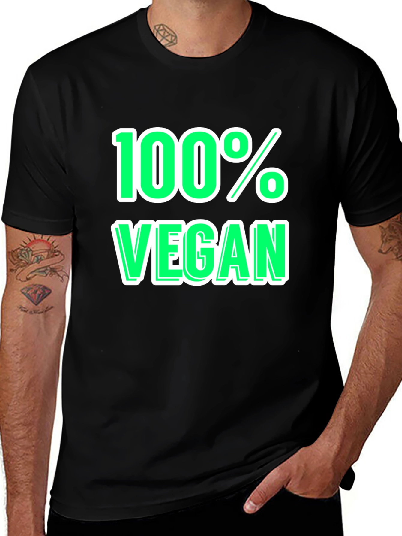 100% Vegan Graphic Tee - Stylish & Comfortable