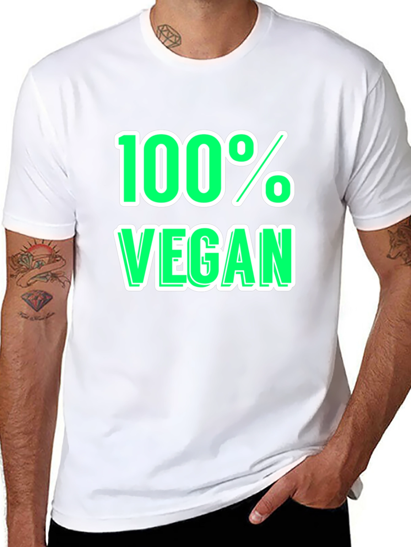100% Vegan Graphic Tee - Stylish & Comfortable