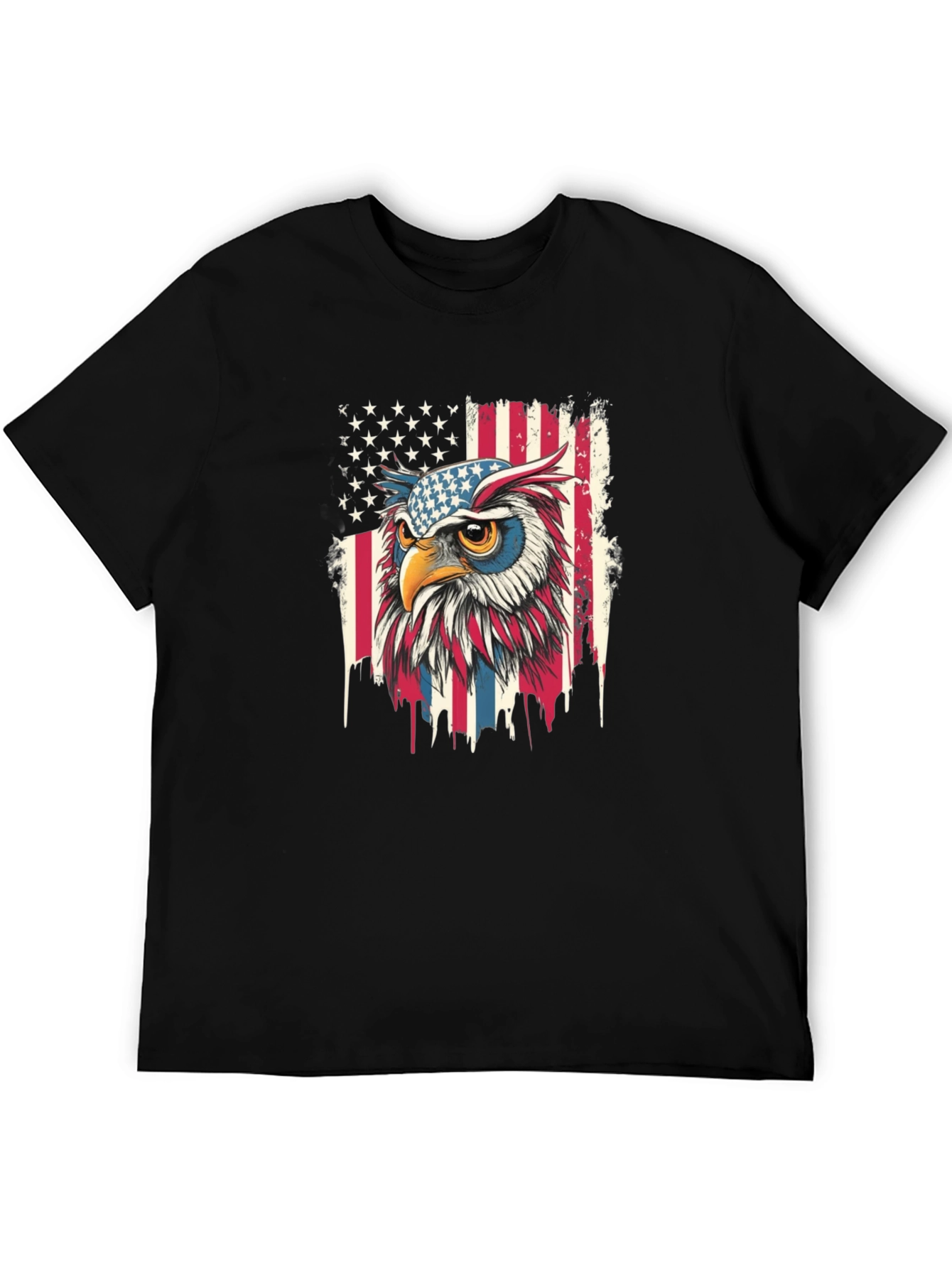 Patriotic Owl T-Shirt - USA Flag Graphic Tee