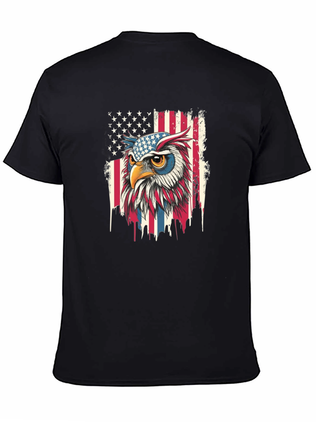 Patriotic Owl T-Shirt - USA Flag Graphic Tee