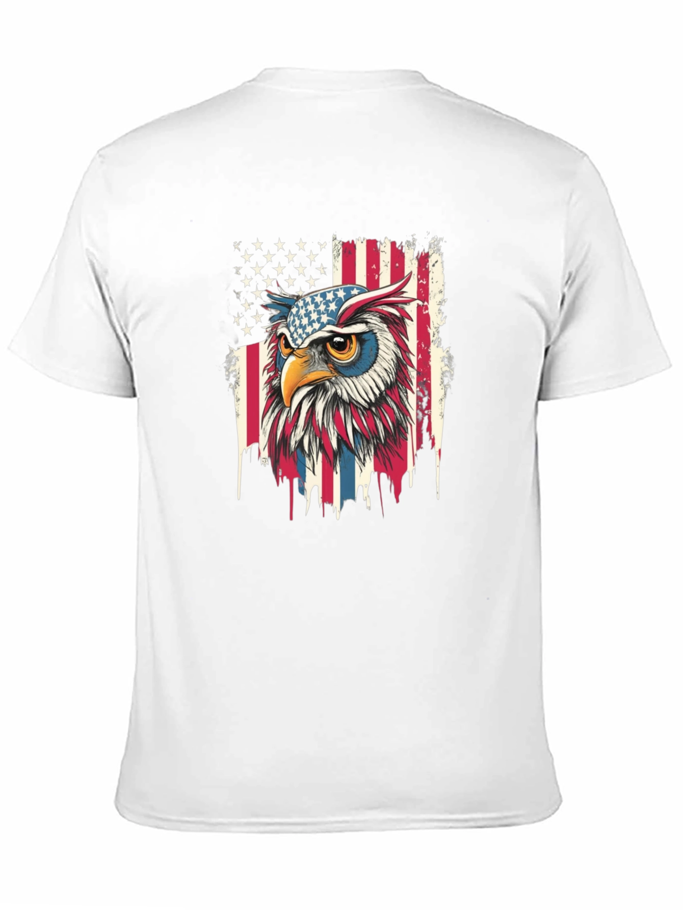 Patriotic Owl T-Shirt - USA Flag Graphic Tee