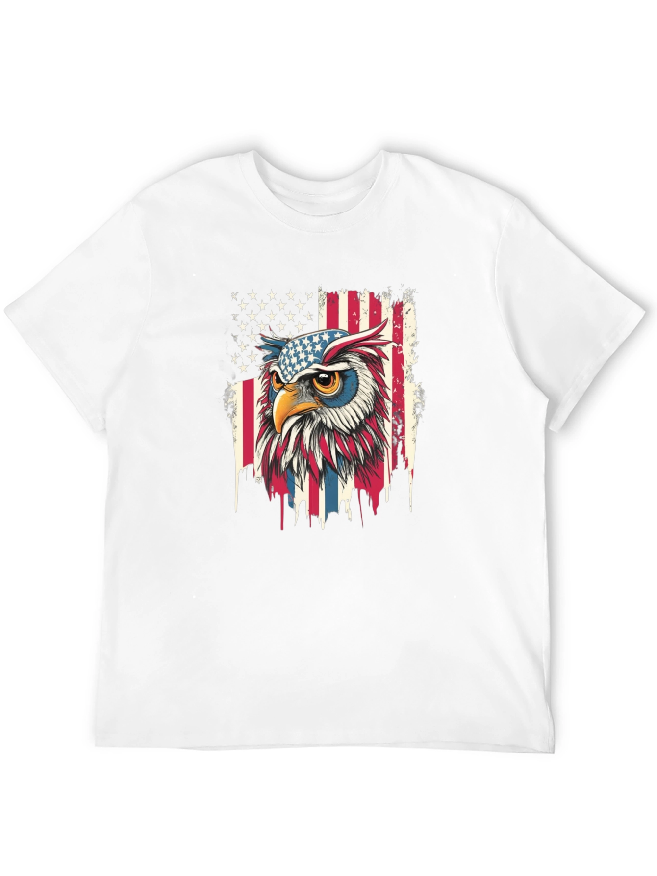 Patriotic Owl T-Shirt - USA Flag Graphic Tee