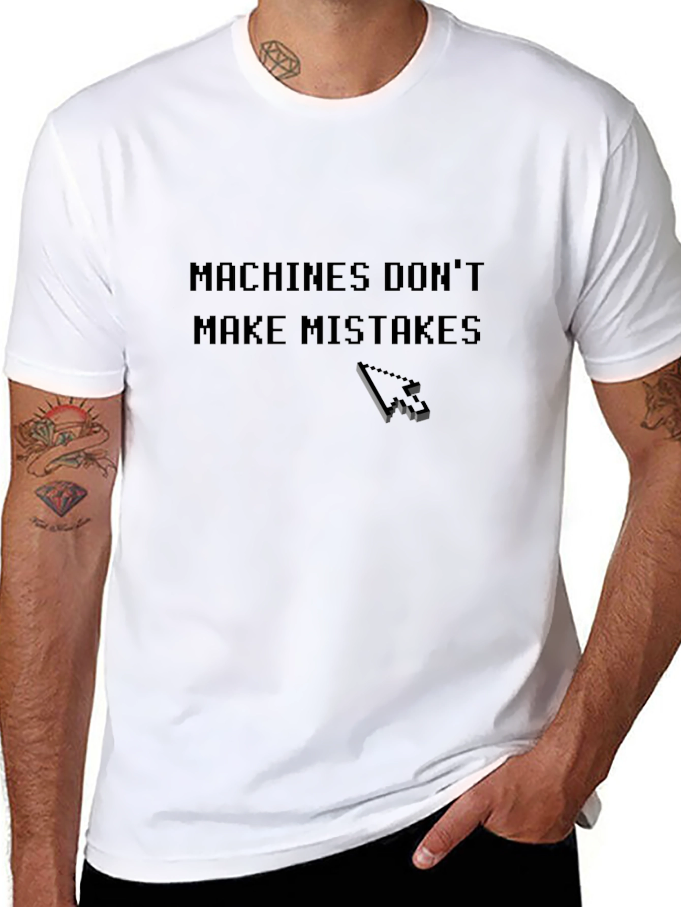 Machines Dont Make Mistakes - Black Tee