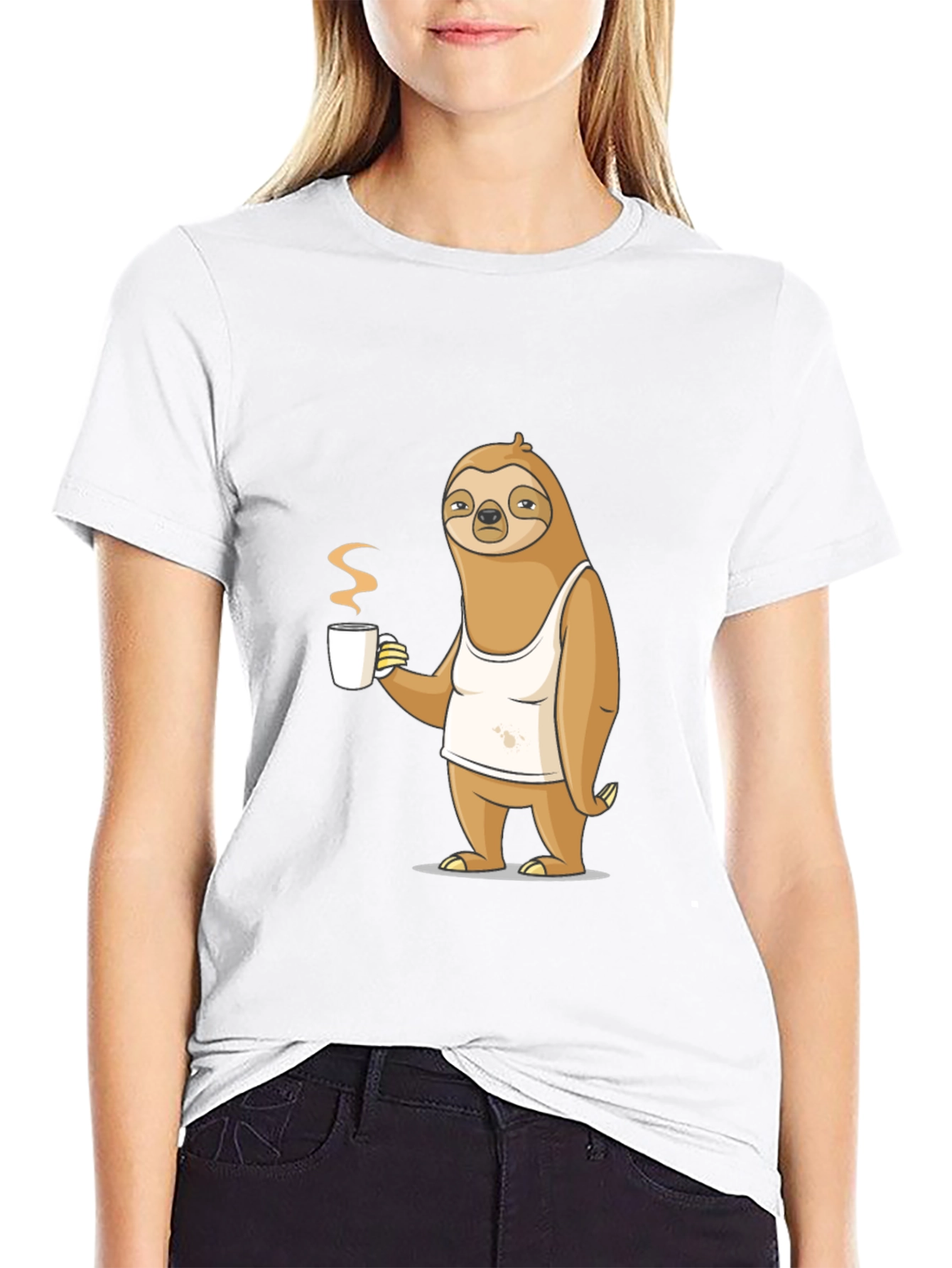 Sloth Coffee Lover T-Shirt - Relaxed Morning Vibes