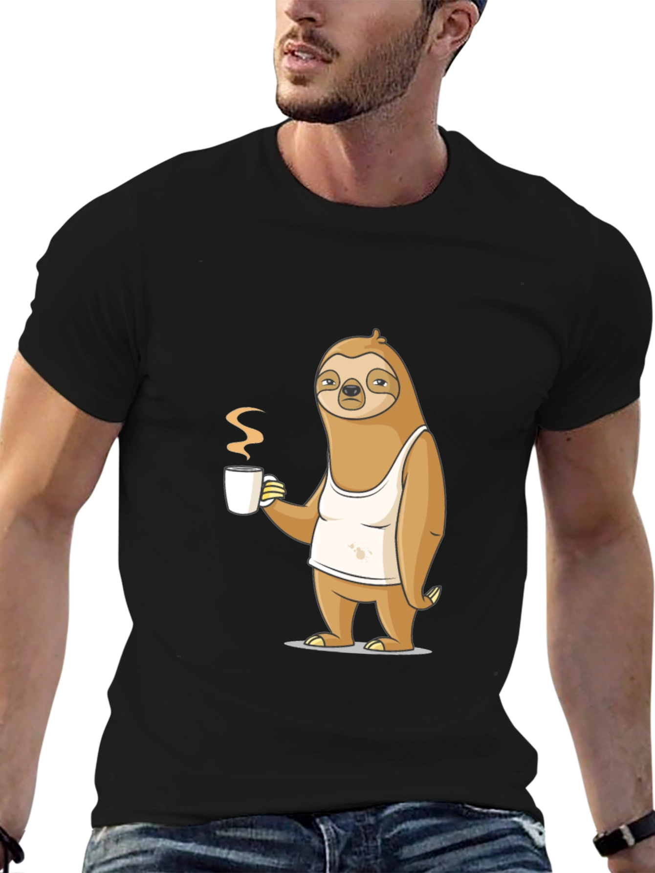 Sloth Coffee Lover T-Shirt - Relaxed Morning Vibes