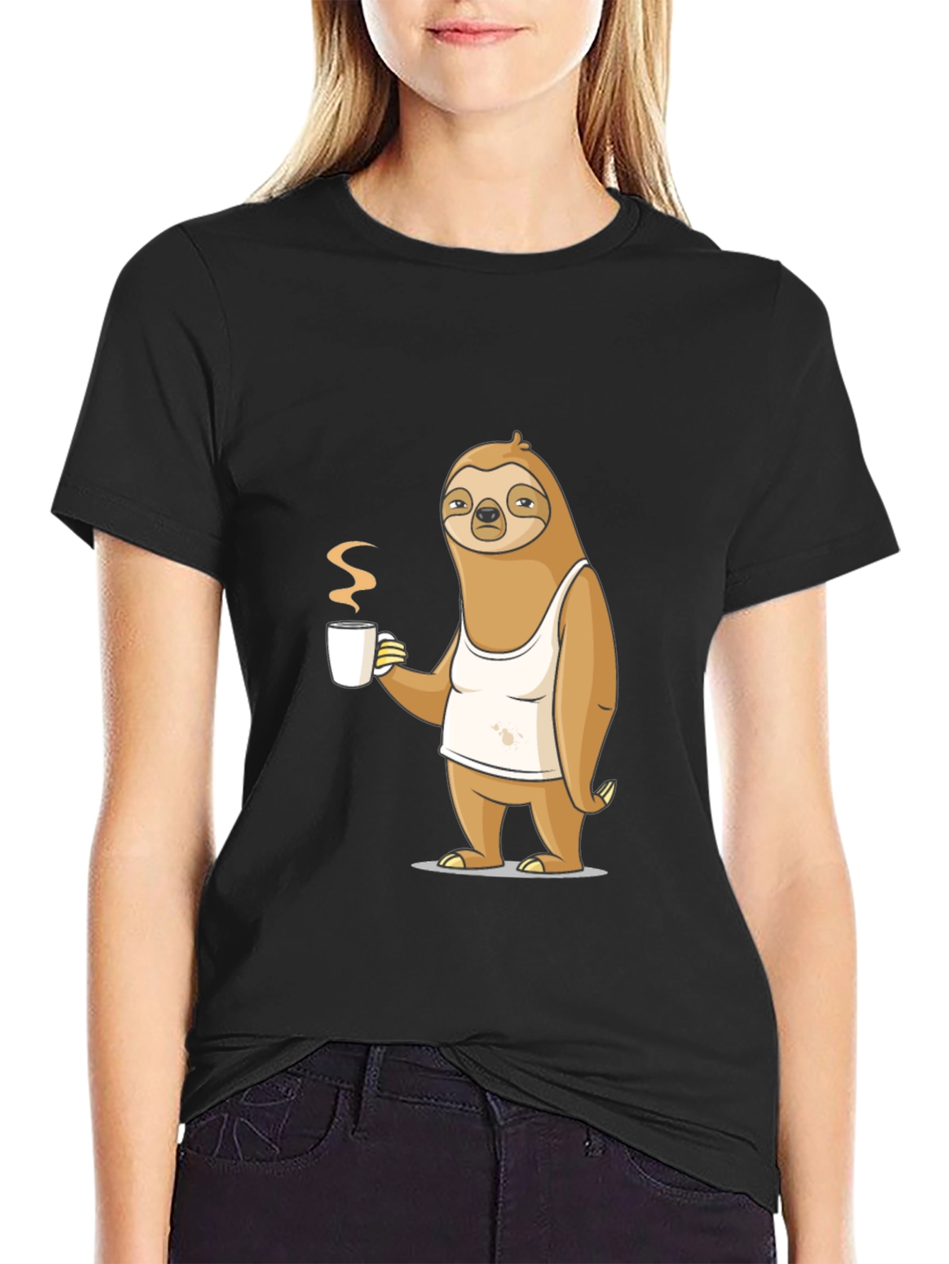 Sloth Coffee Lover T-Shirt - Relaxed Morning Vibes