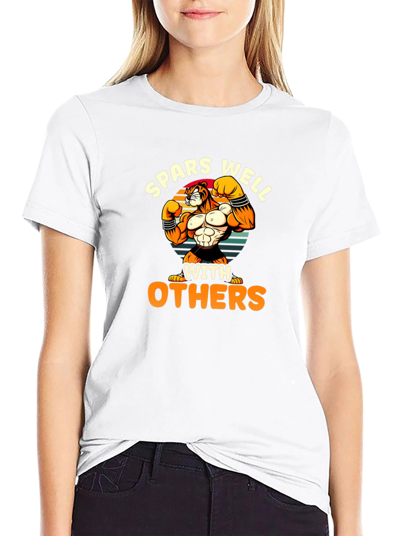 Sparring Tiger T-Shirt - Funny Gym Tee