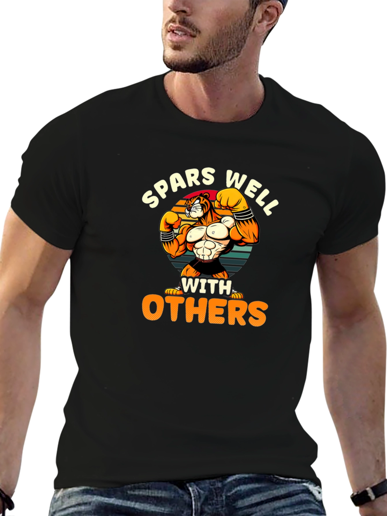 Sparring Tiger T-Shirt - Funny Gym Tee