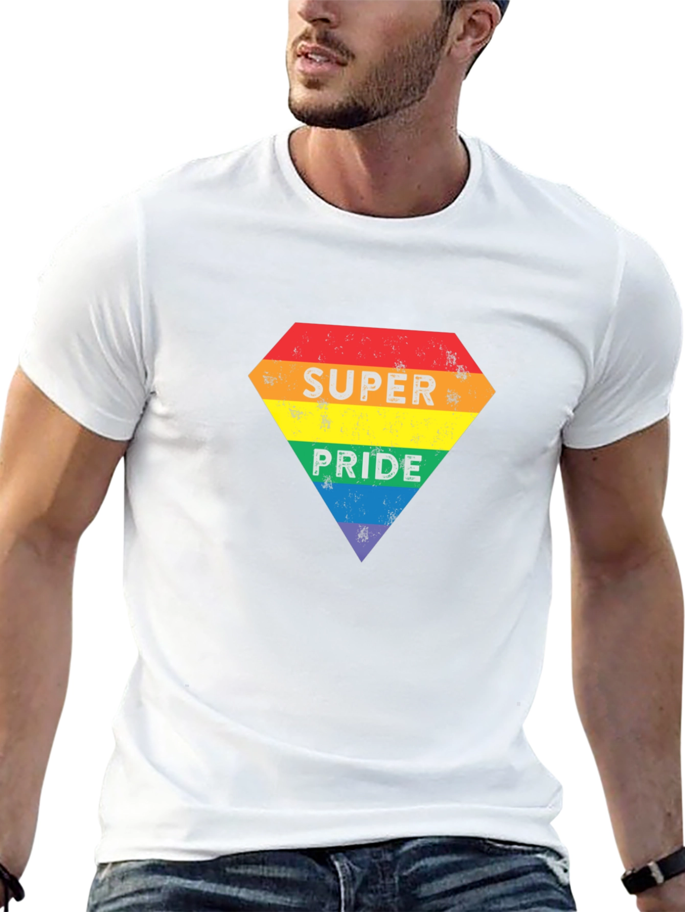 Super Pride Rainbow Graphic Tee