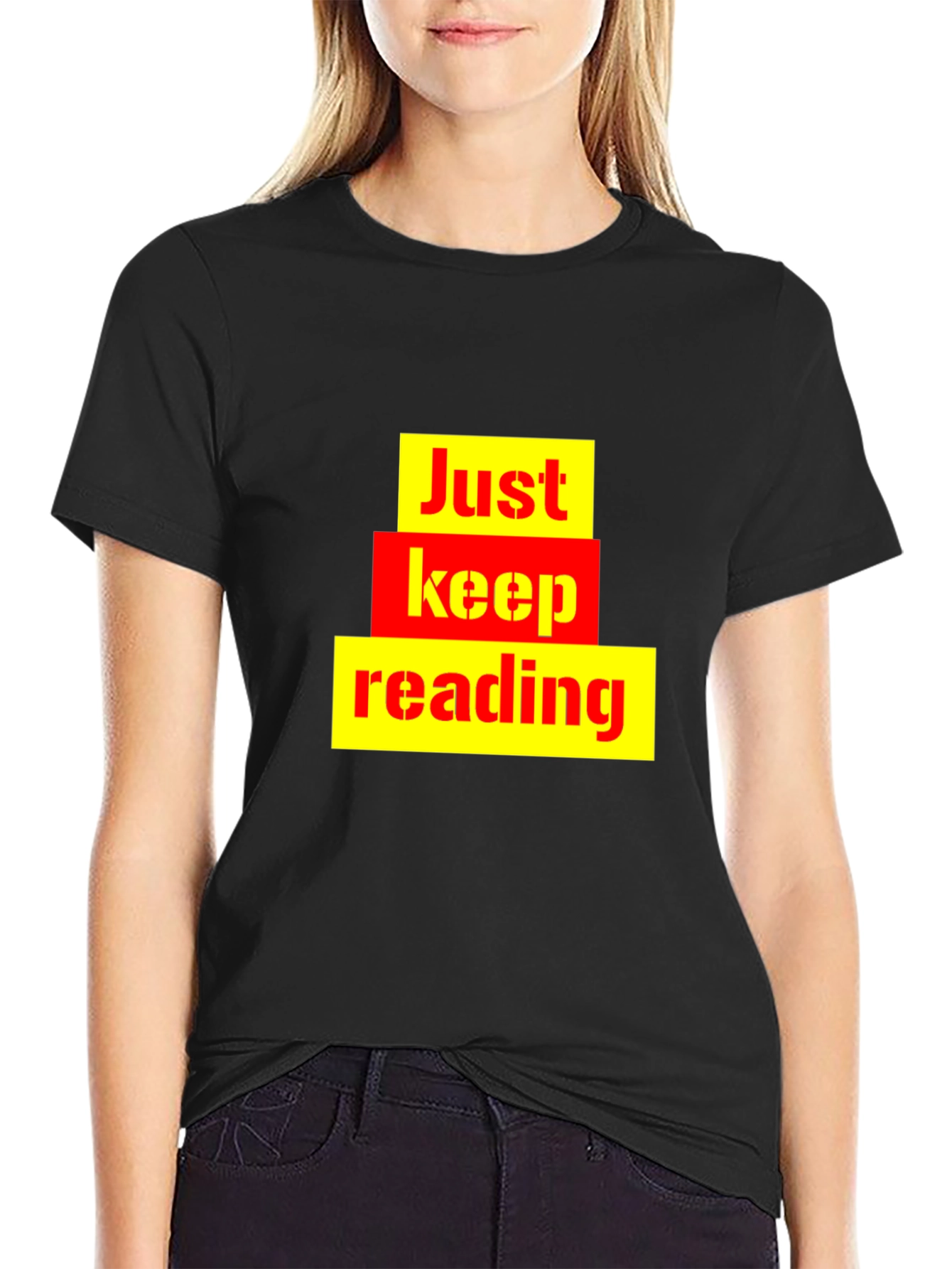 Just Keep Reading Graphic Tee - Novelty T-Shirt